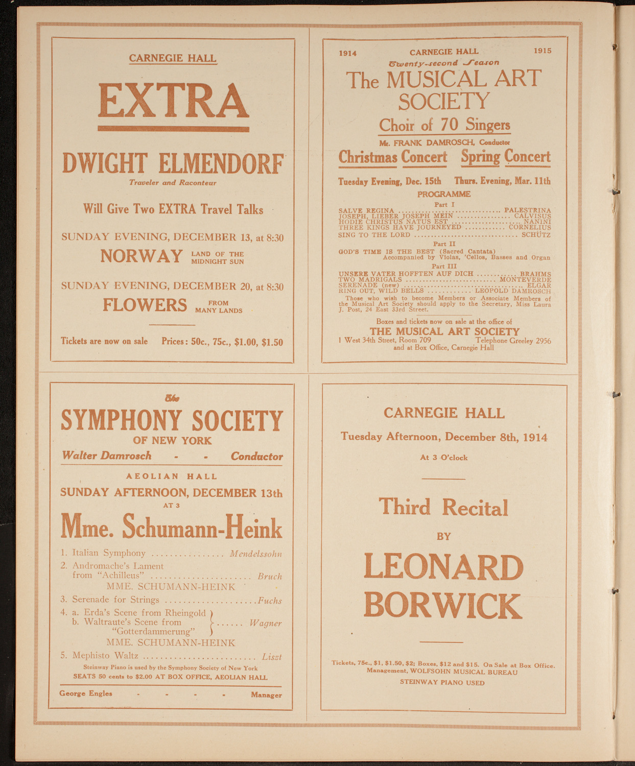 Boston Symphony Orchestra, December 5, 1914, program page 8