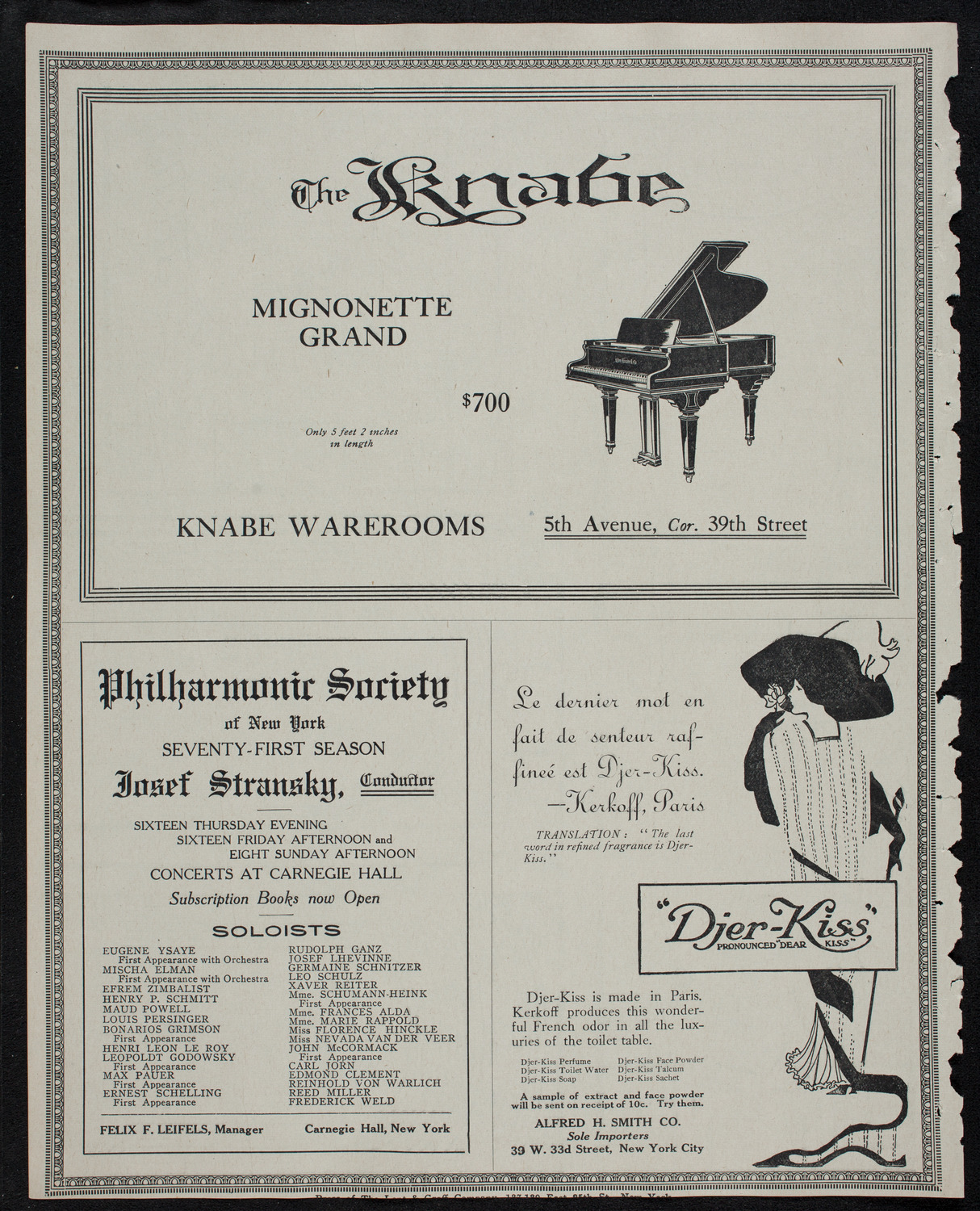 Cristeta Goñi, Violin, assisted by the Gwent Male Glee Singers, October 28, 1912, program page 12
