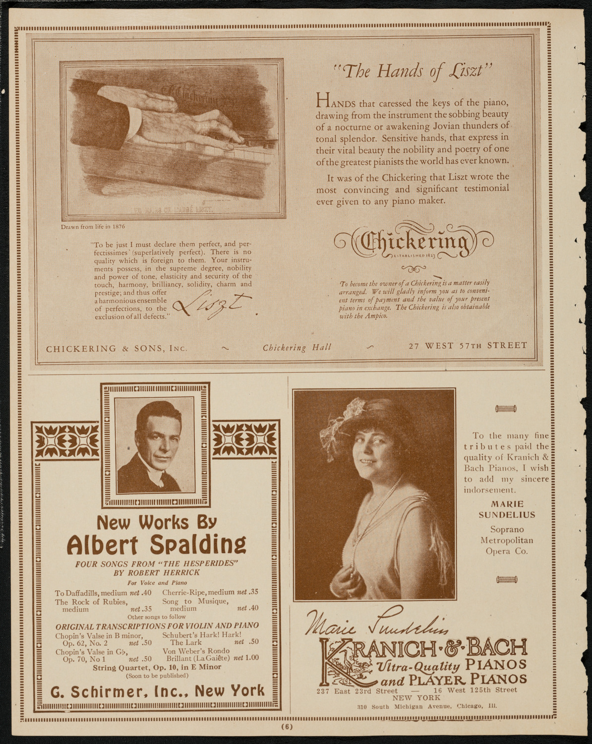 Vicente Ballester, Baritone, March 29, 1925, program page 6