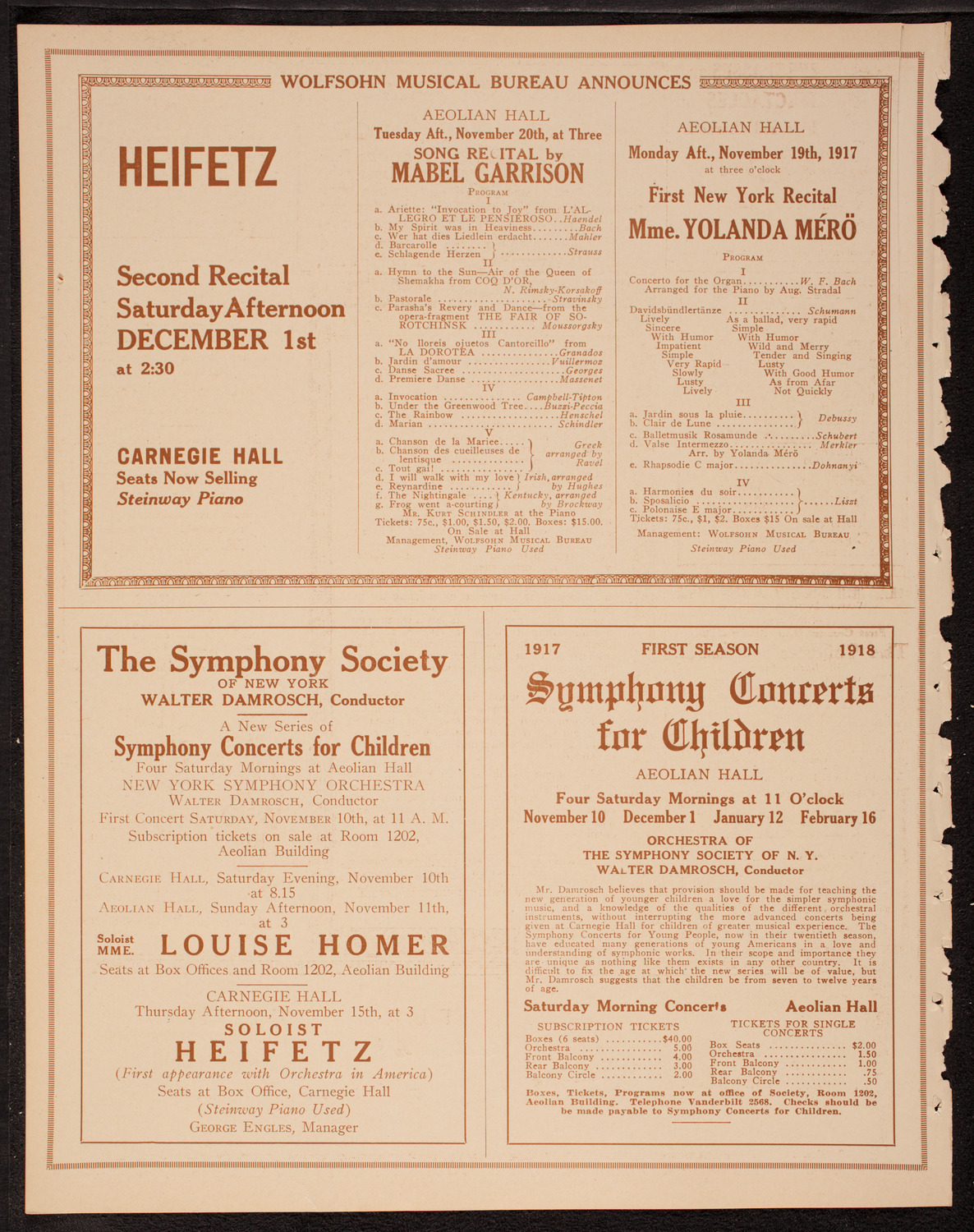 Lecture by Sergeant Arthur Guy Empey, November 4, 1917, program page 8