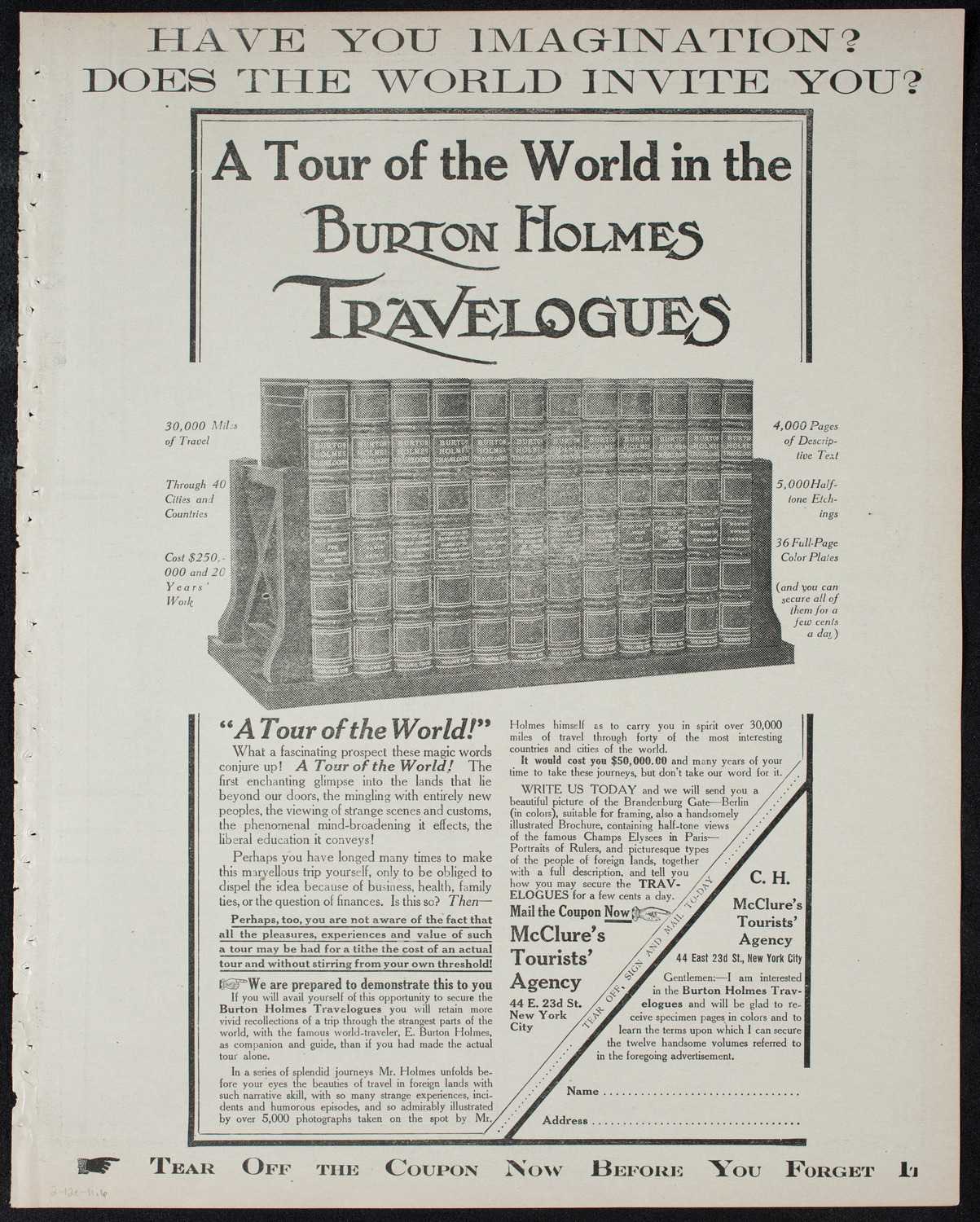 Burton Holmes Travelogue: Two Ways Around the World, February 12, 1911, program page 11