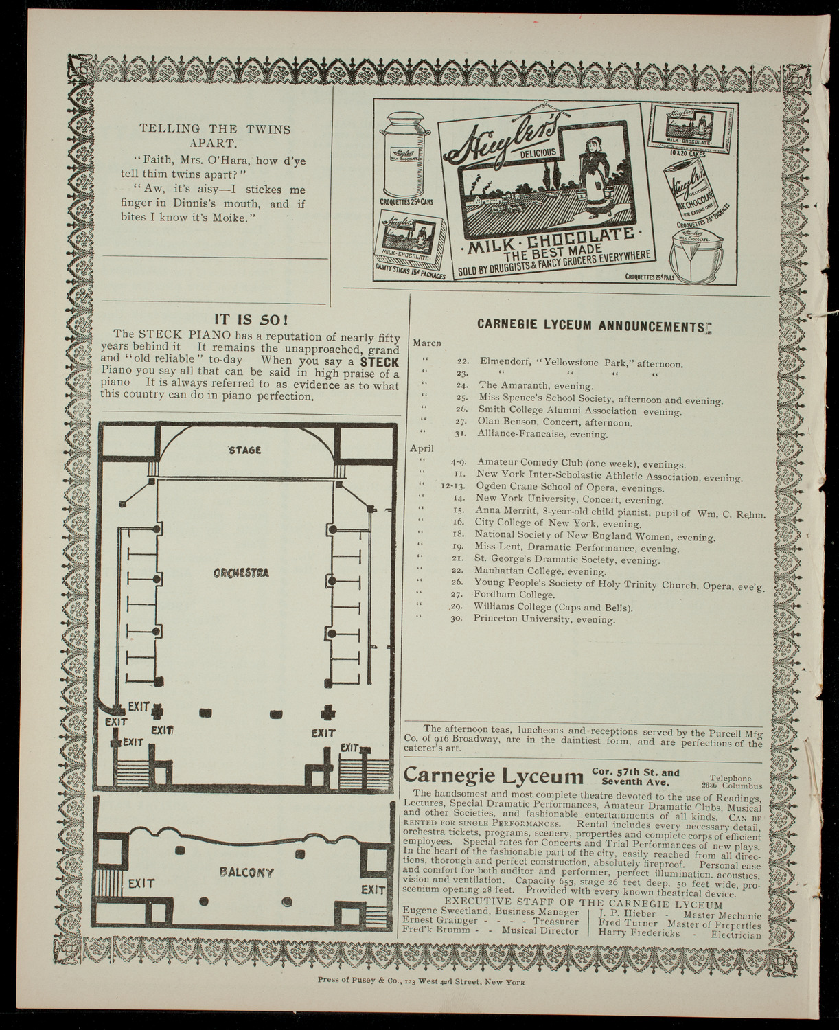 Young Folk's League of the YWHA presents "The Climbers", March 21, 1904, program page 4