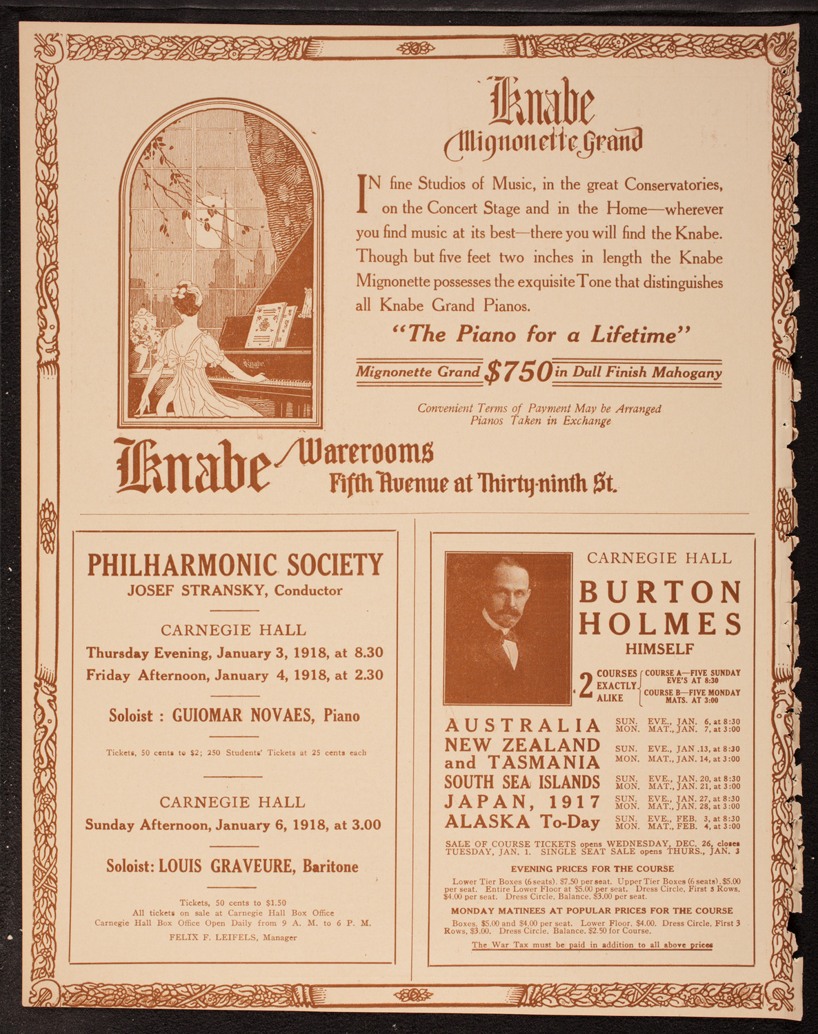 Oratorio Society of New York, December 27, 1917, program page 12