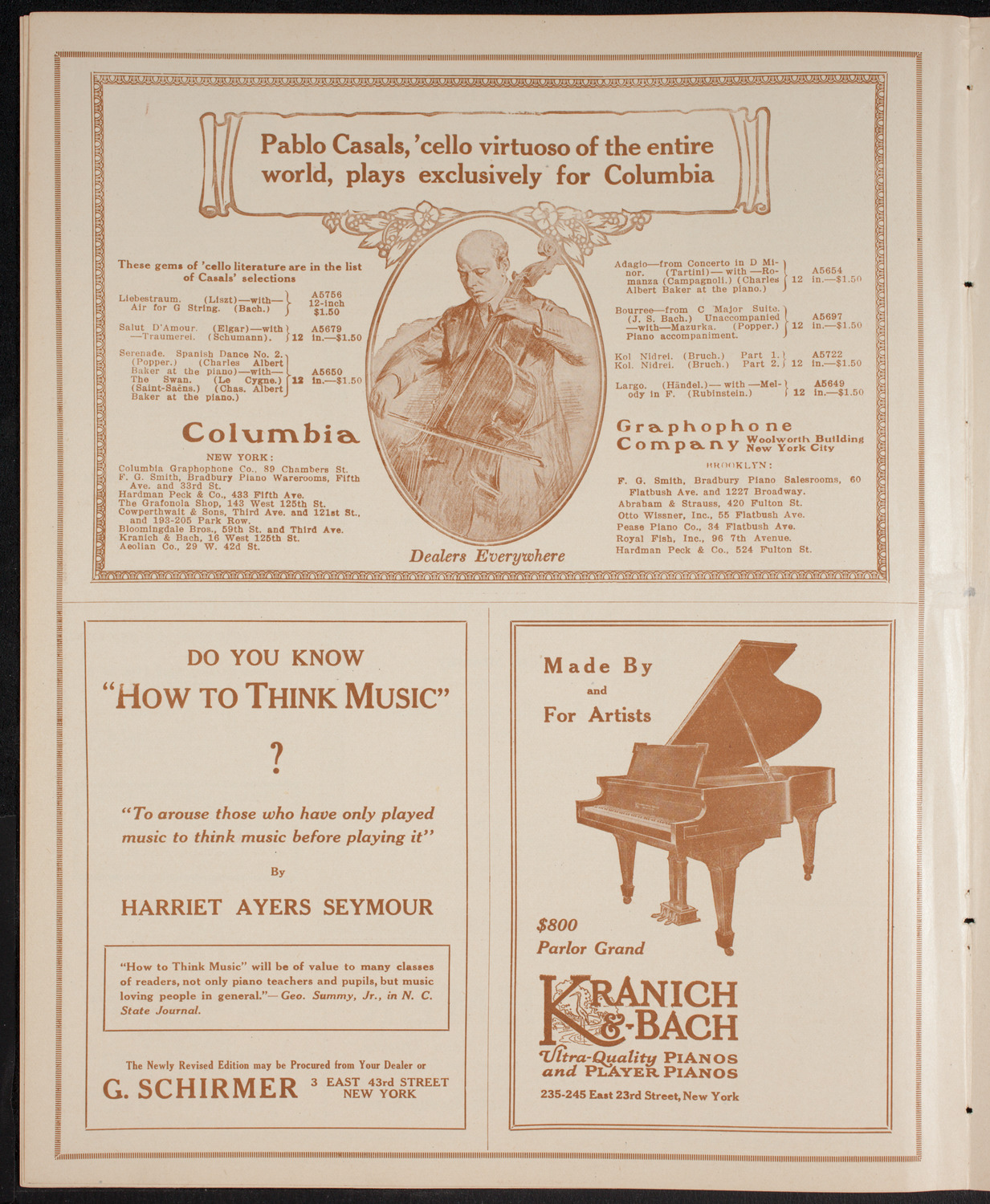 Benefit: Musicians' Foundation, Inc., March 29, 1916, program page 8