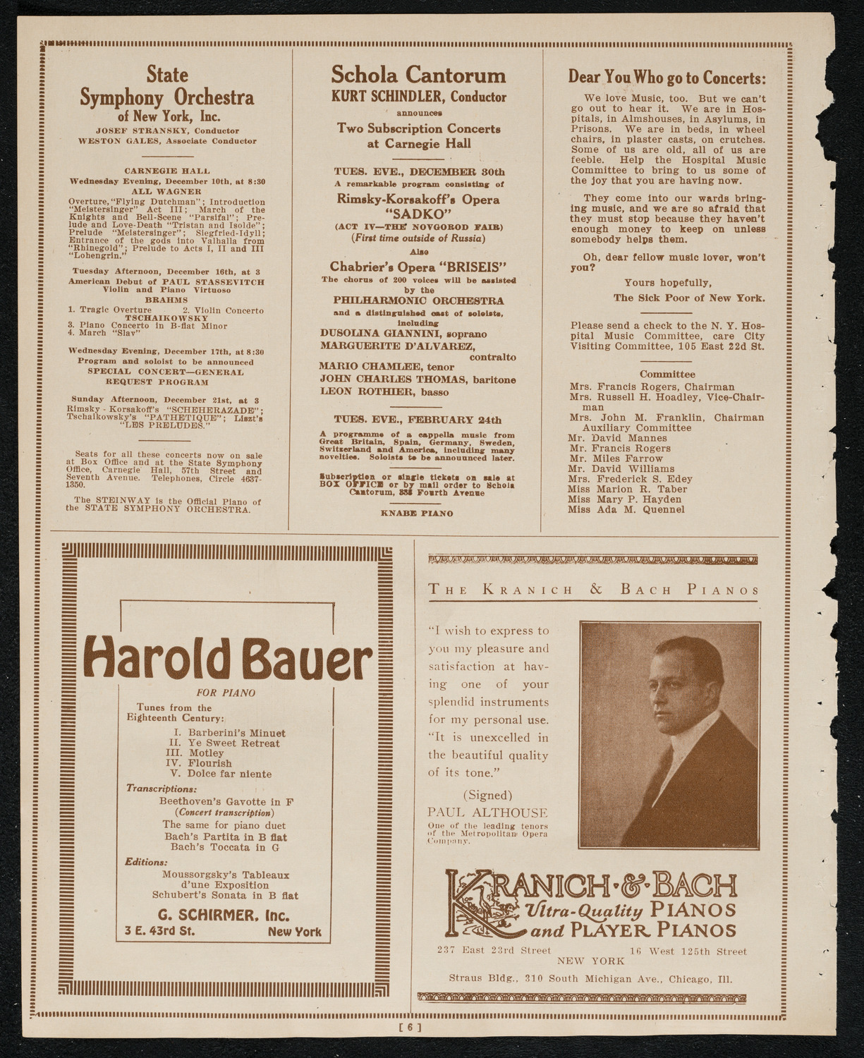 Cleveland Orchestra, December 9, 1924, program page 6