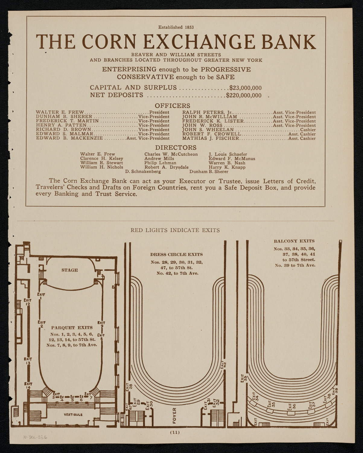 New York Philharmonic, October 30, 1925, program page 11