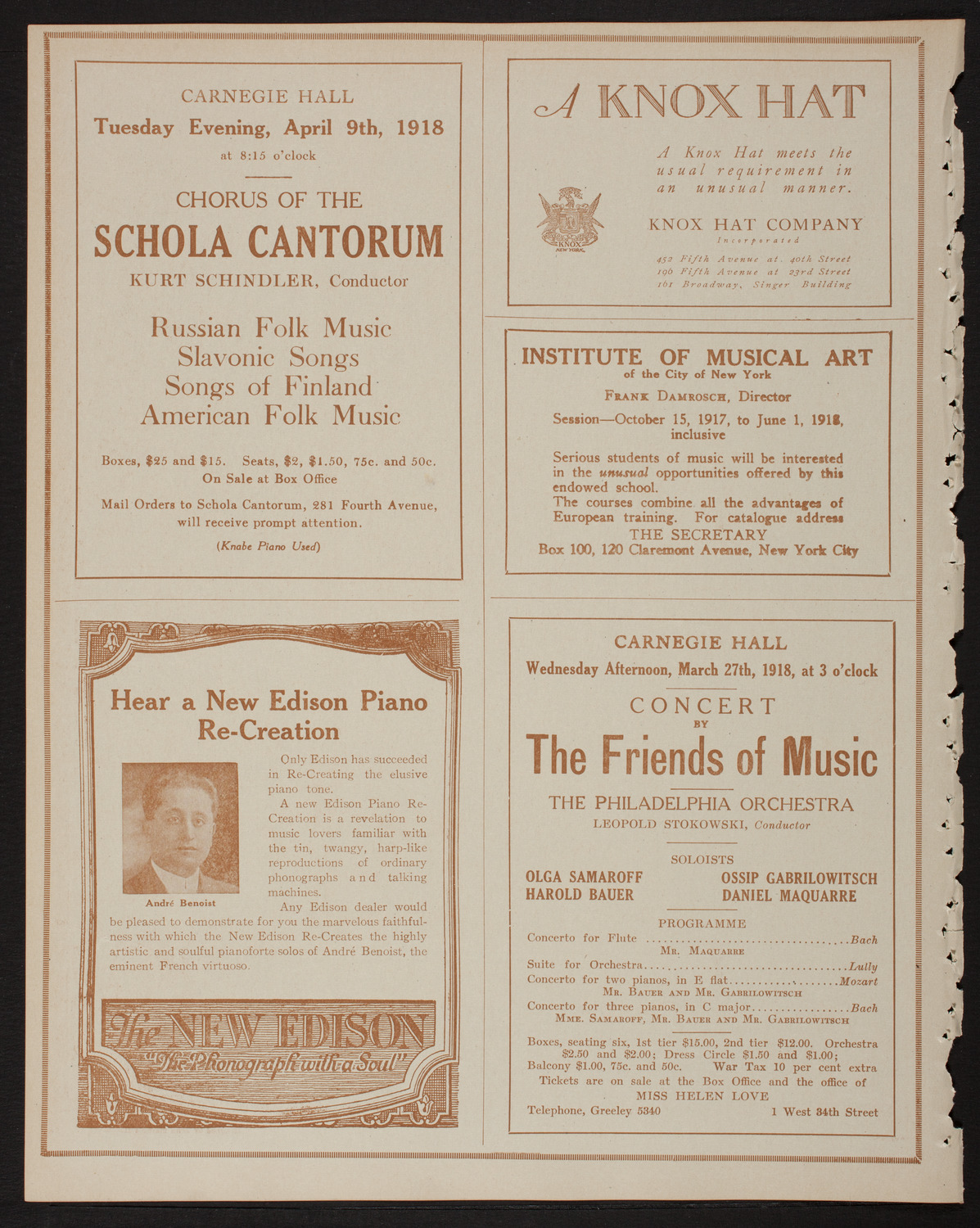 New York Symphony Orchestra, March 16, 1918, program page 2
