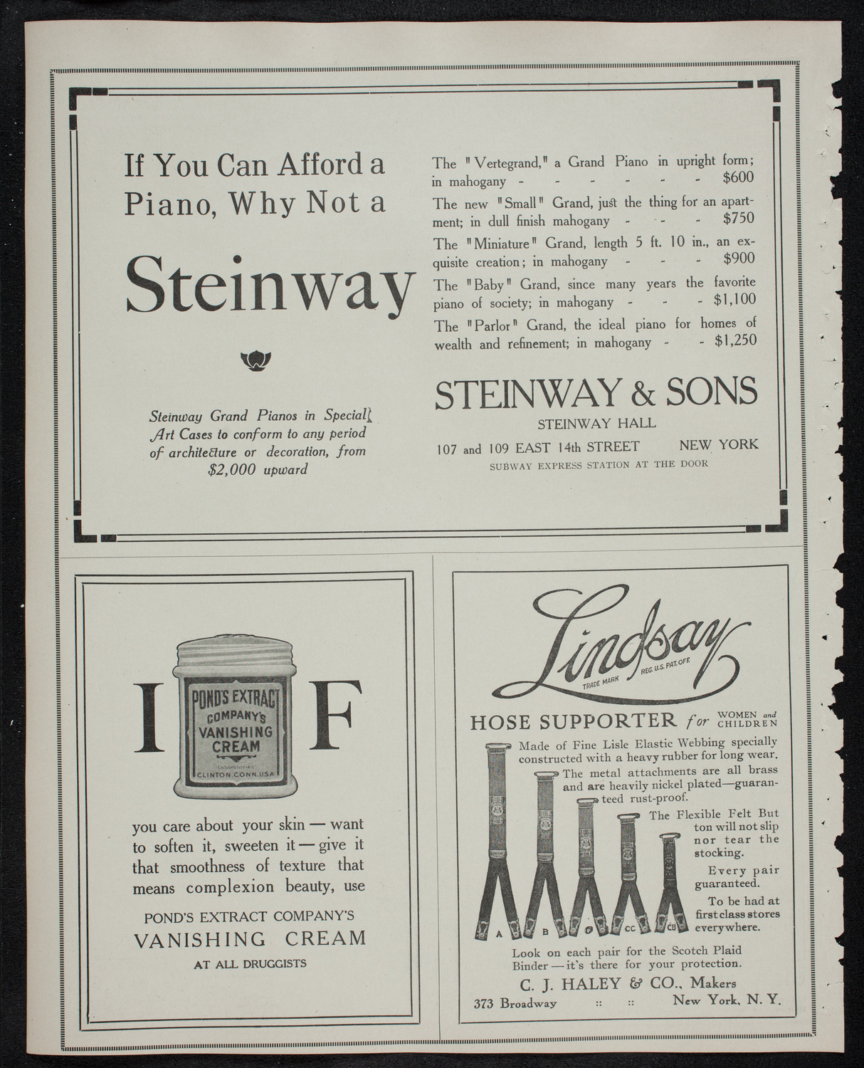 New York Philharmonic, December 20, 1912, program page 4