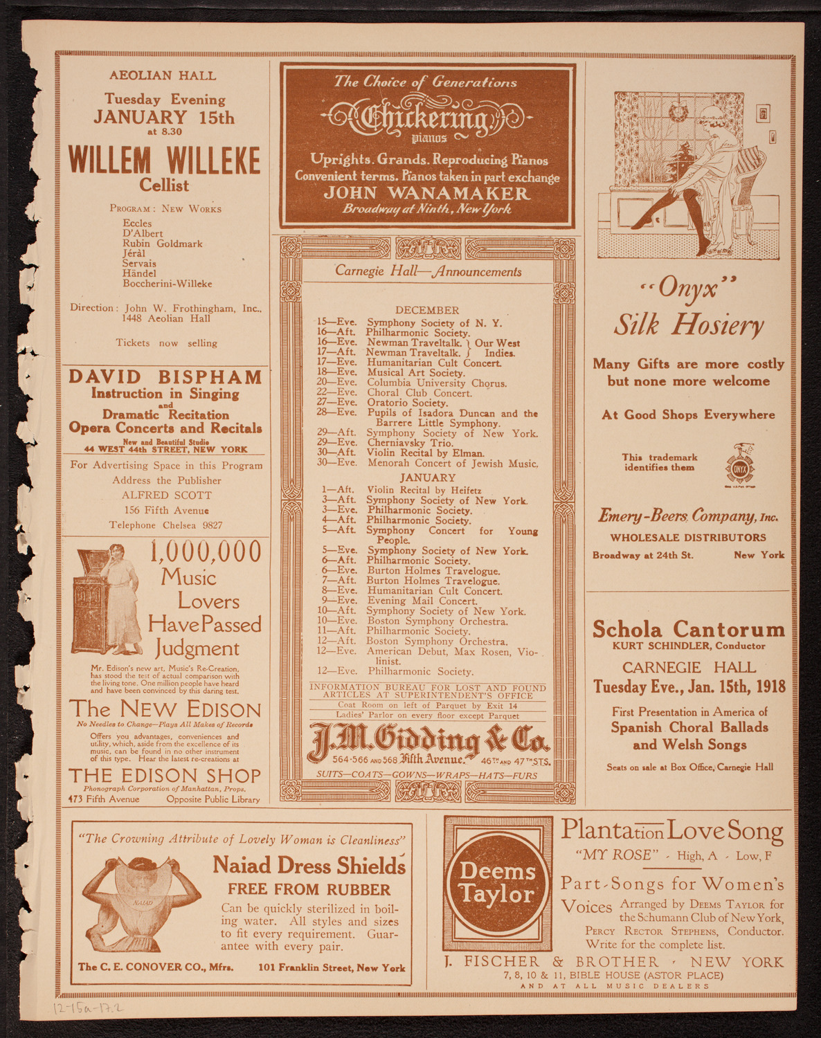 Symphony Concert for Young People, December 15, 1917, program page 3