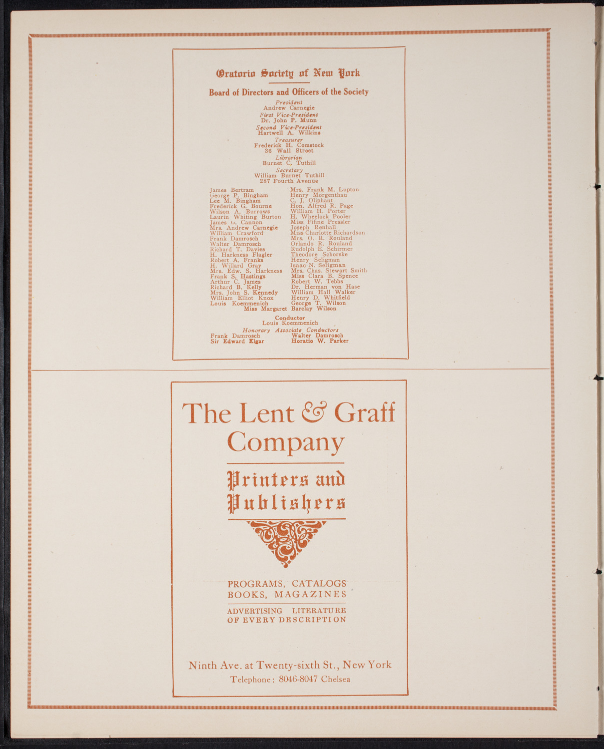 New York Philharmonic, March 27, 1915, program page 10