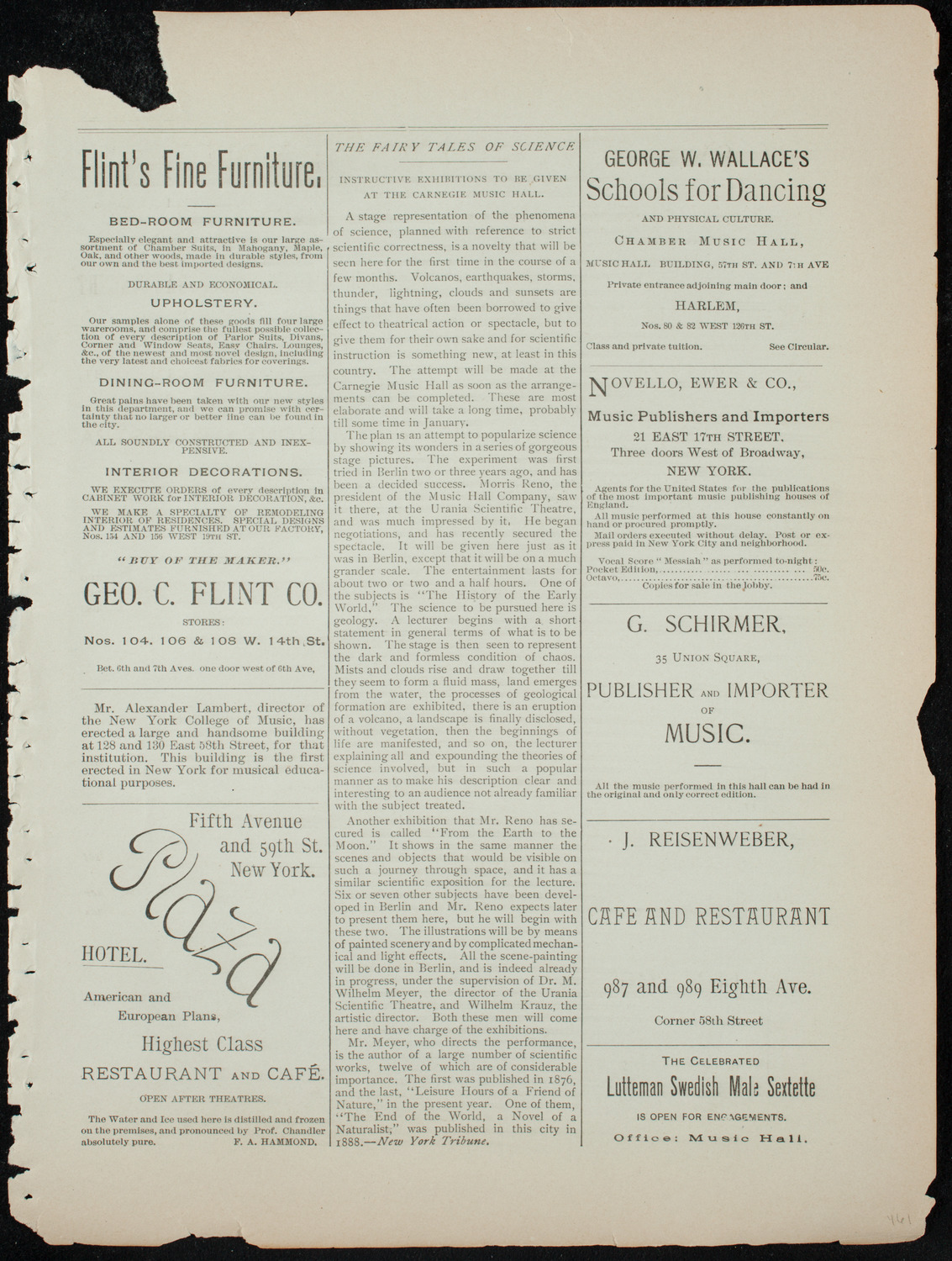 Oratorio Society of New York, December 29, 1891, program page 9