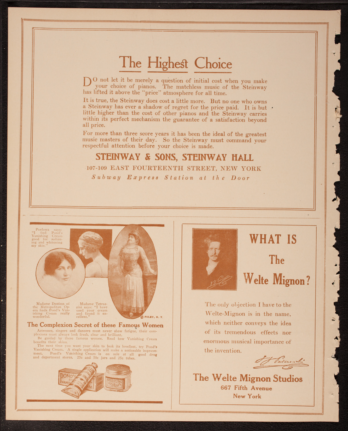 Oratorio Society of New York, April 5, 1917, program page 4