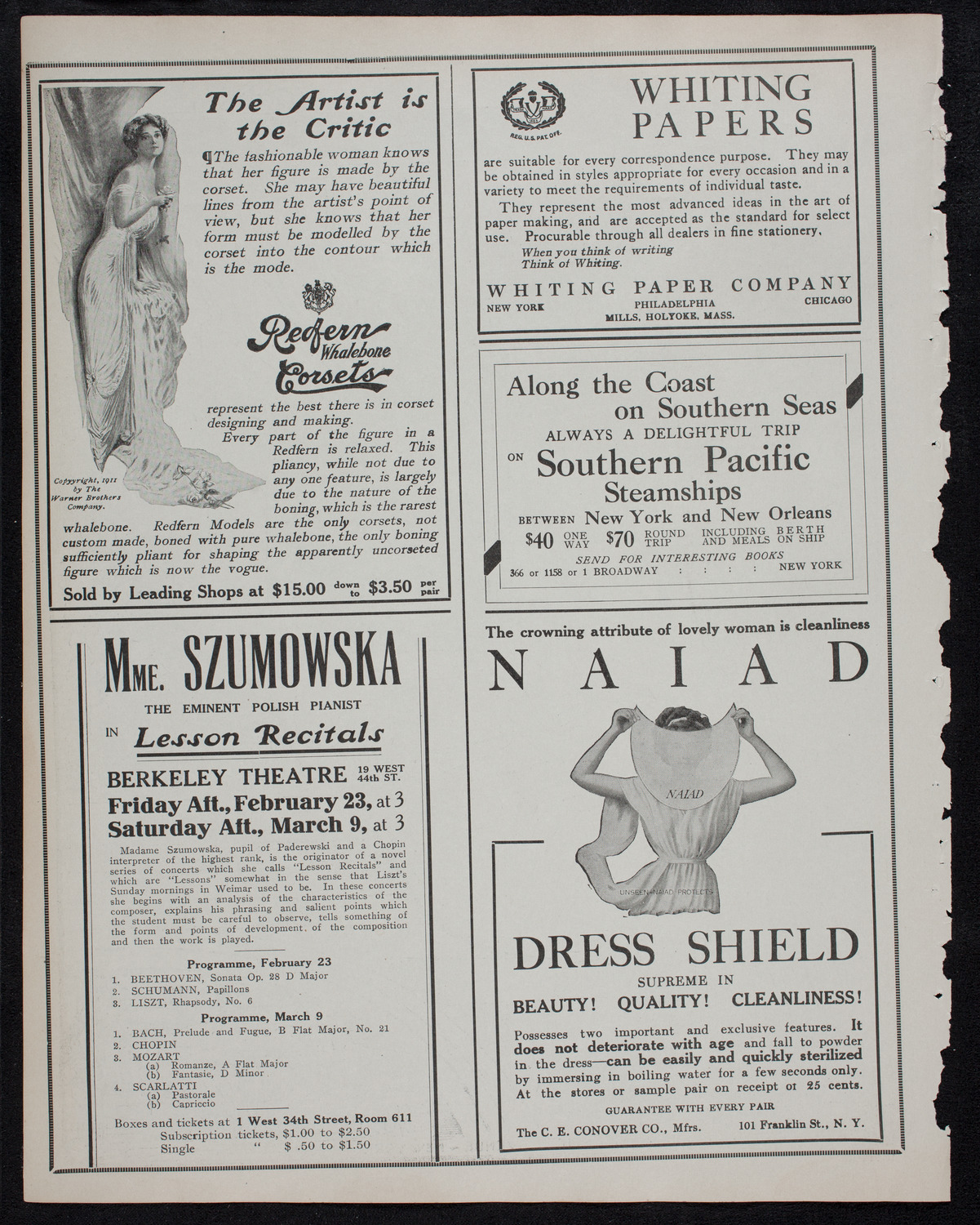 Elena Gerhardt, Soprano, February 7, 1912, program page 2