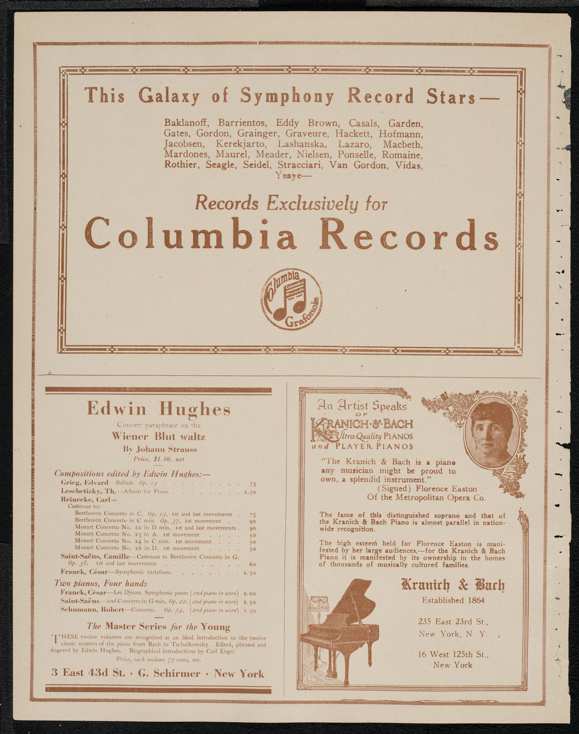 New York Philharmonic, February 24, 1921, program page 6