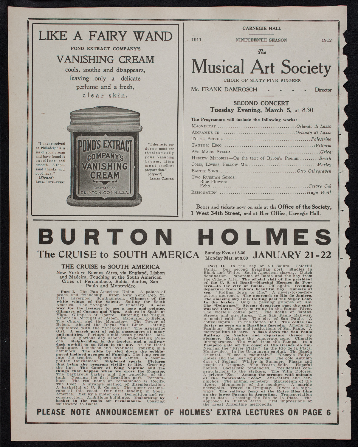 Burton Holmes Travelogue: Spain and Portugal, January 15, 1912, program page 8