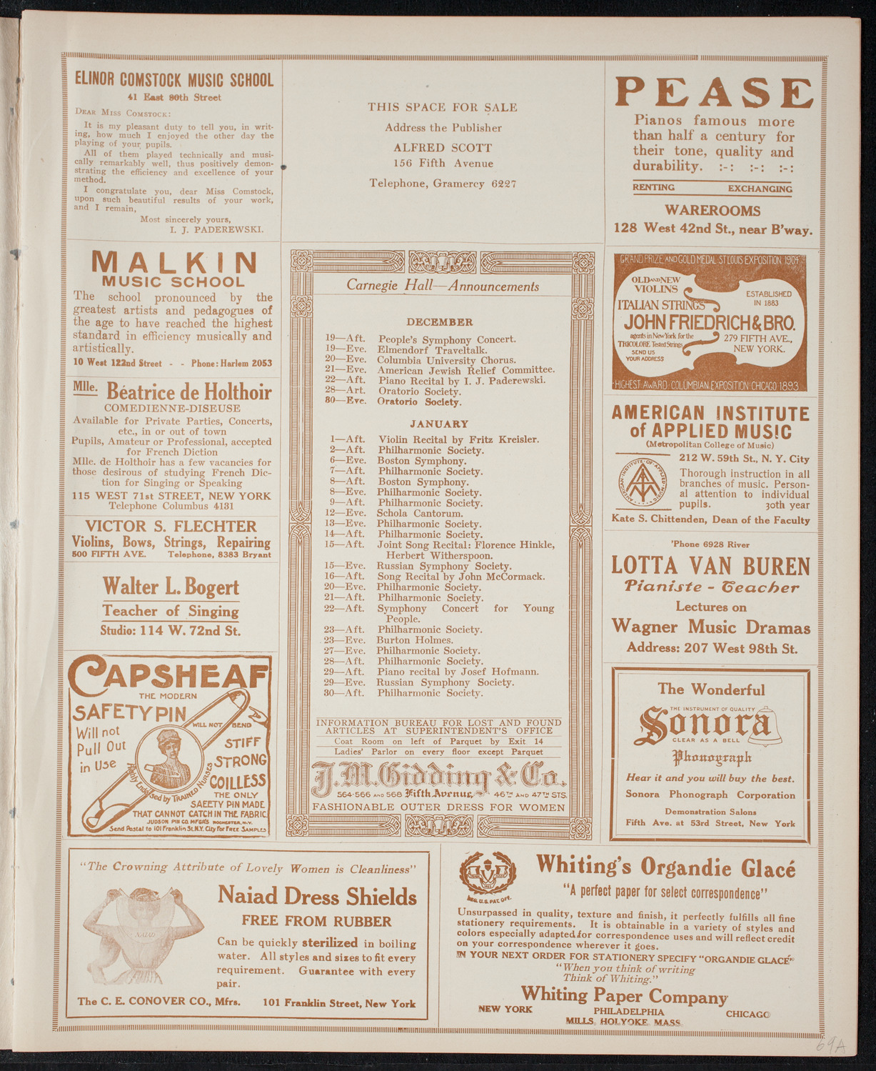 New York Banks' Glee Club, December 18, 1915, program page 3