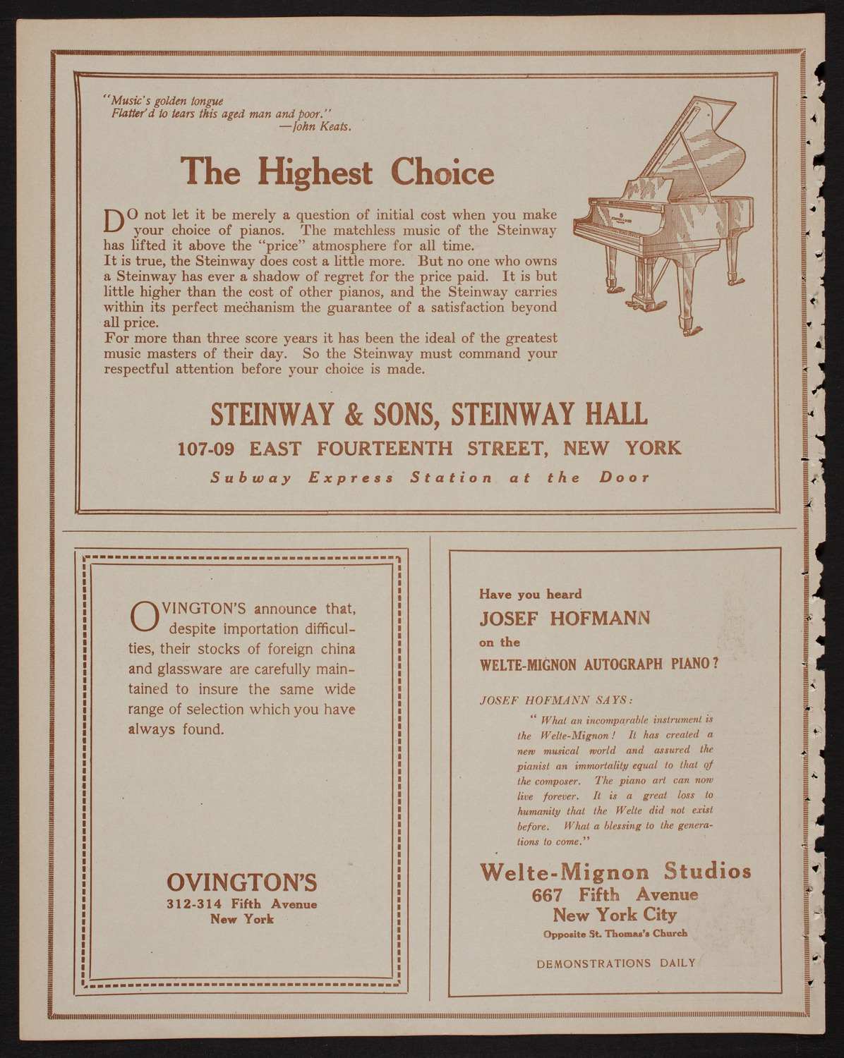 Toscha Seidel, Violin, April 14, 1918, program page 4