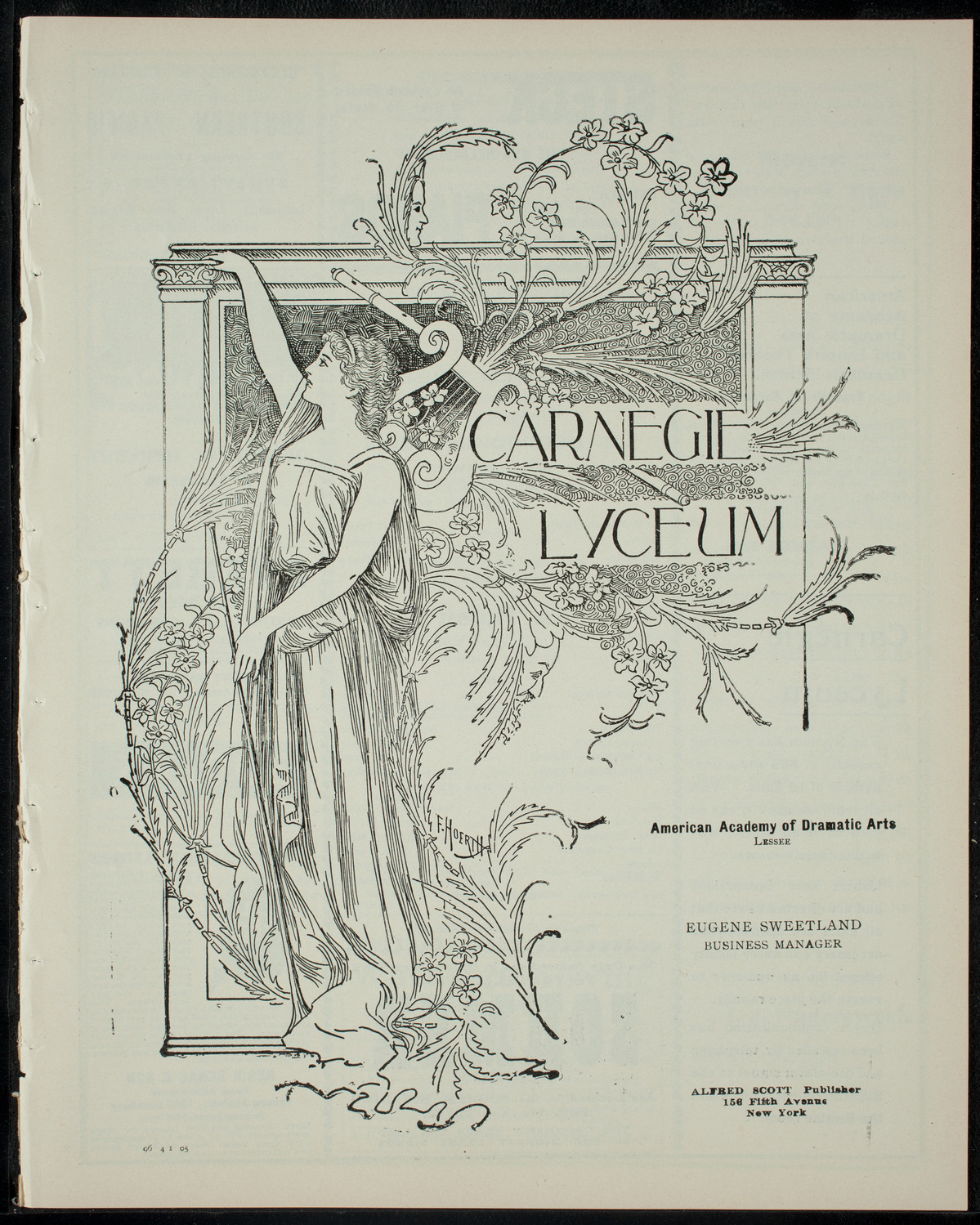 Benefit: Greenwich House, April 1, 1905, program page 1