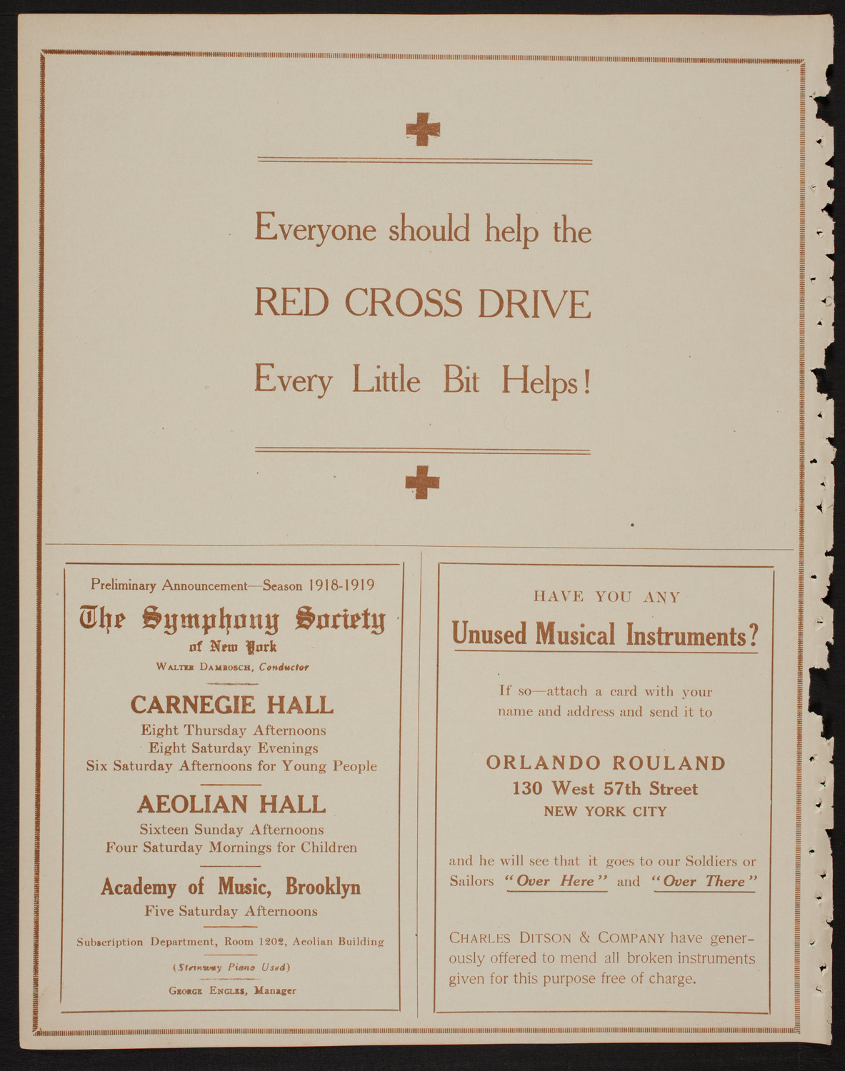 Lecture by Sergeant Ruth Farnam, May 24, 1918, program page 8