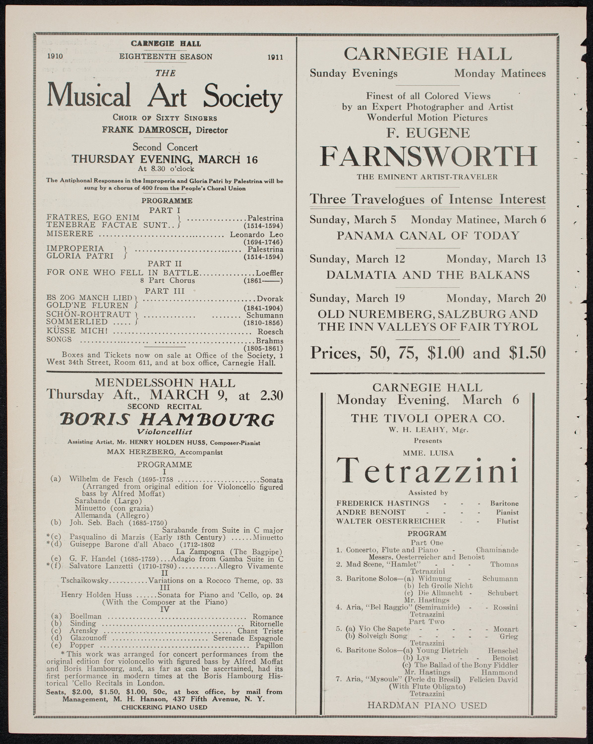 Isadora Duncan, Dancer, with the New York Symphony Orchestra, March 4, 1911, program page 10