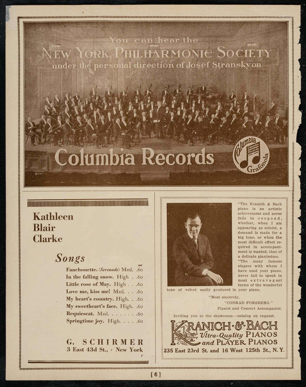 Maria Ivogun, Soprano, April 16, 1922, program page 6