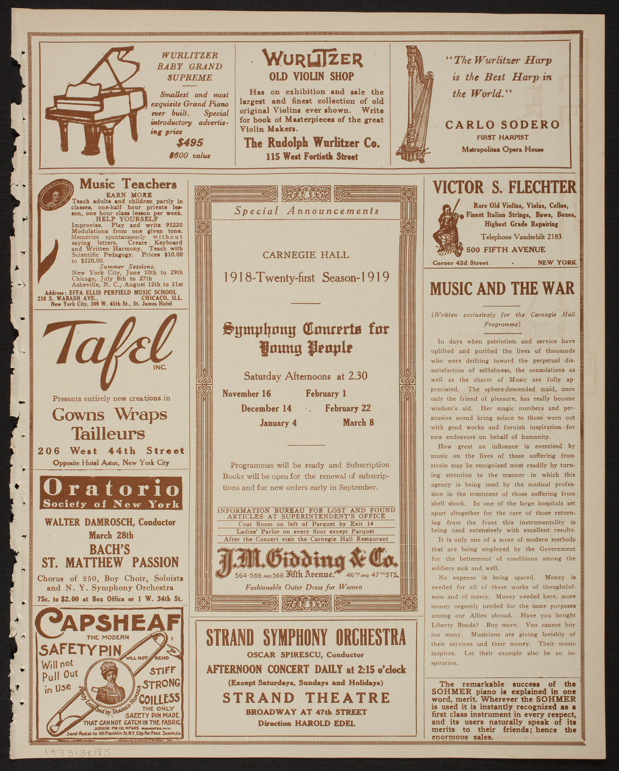 The Civic Forum, March 13, 1918, program page 9