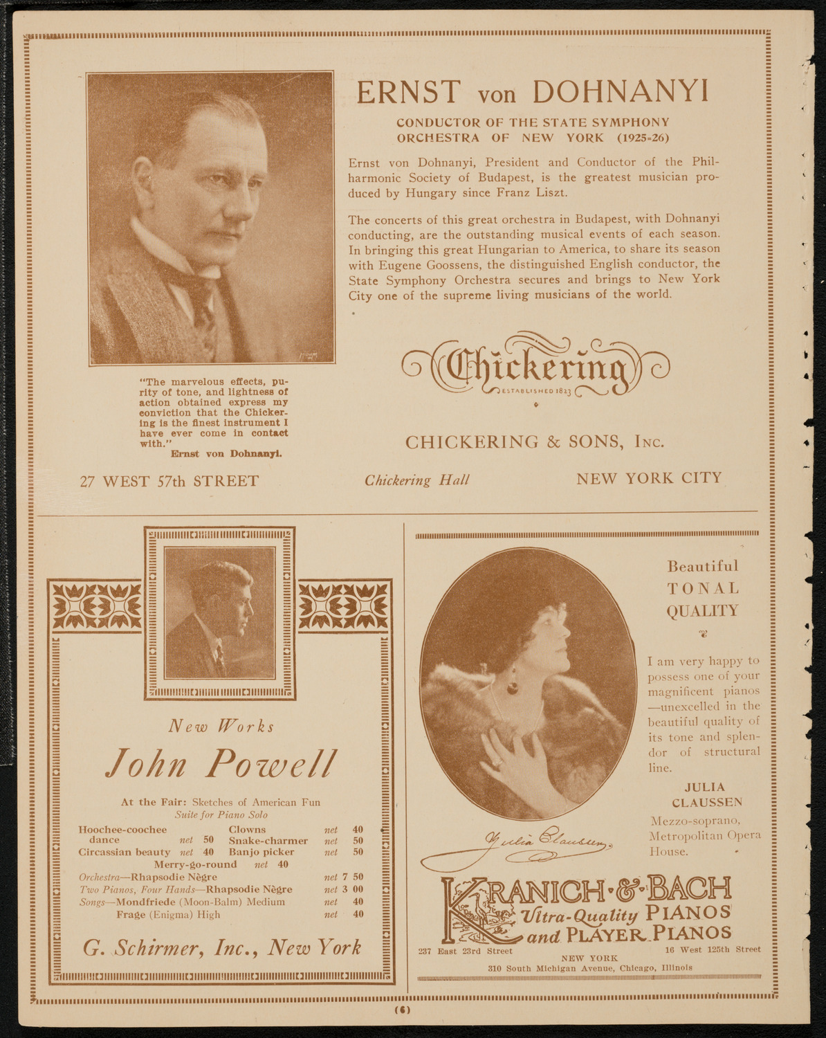 Stockholm University Singers, June 4, 1925, program page 6
