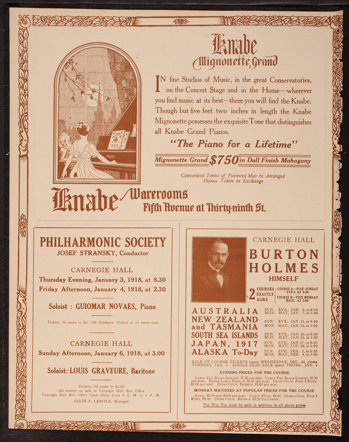 New York Symphony Orchestra, December 29, 1917, program page 12