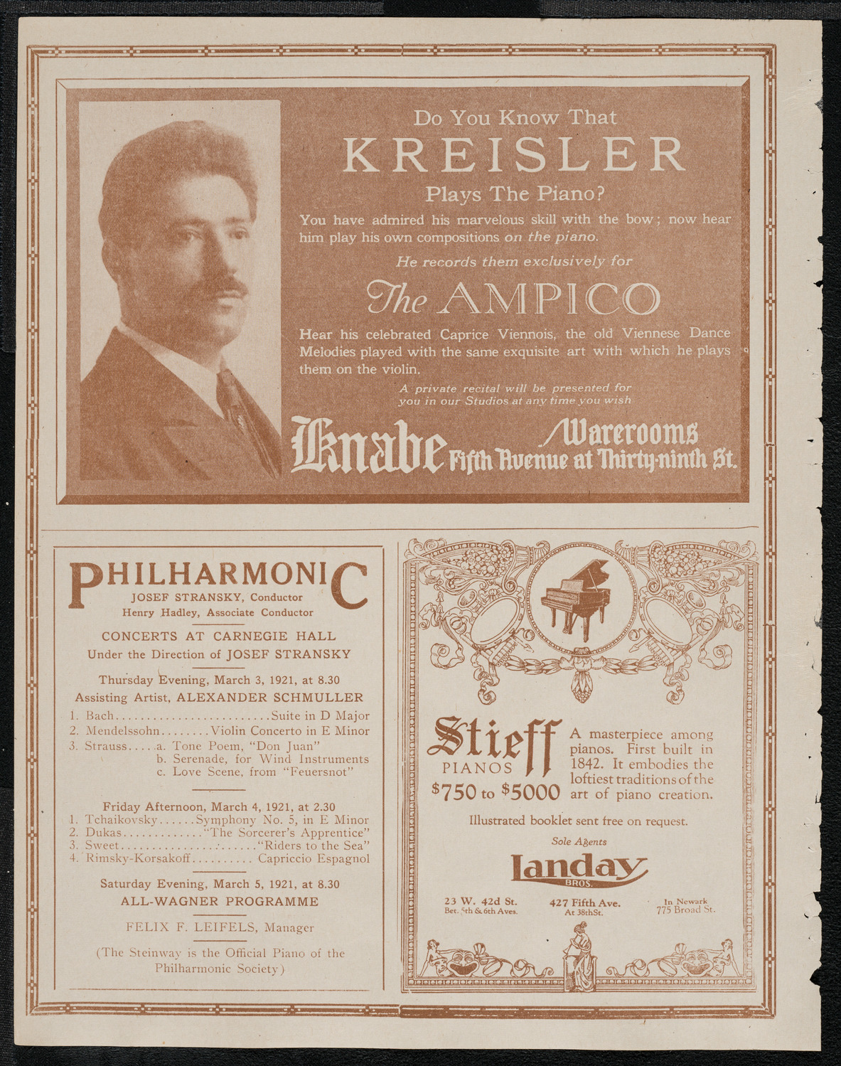 National Symphony Orchestra, February 27, 1921, program page 12