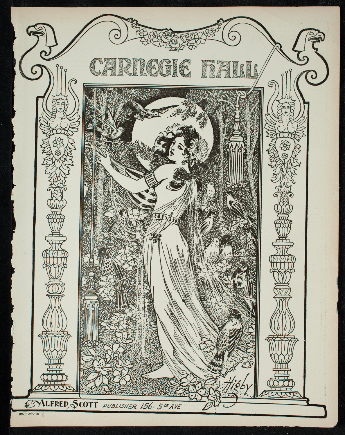 New York Philharmonic, November 27, 1910, program page 1