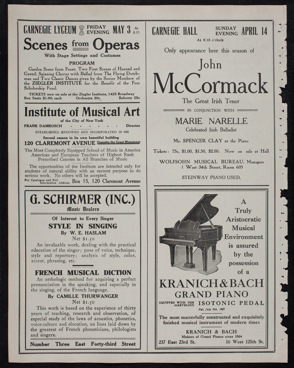 Charles Dickens Festival, April 12, 1912, program page 6