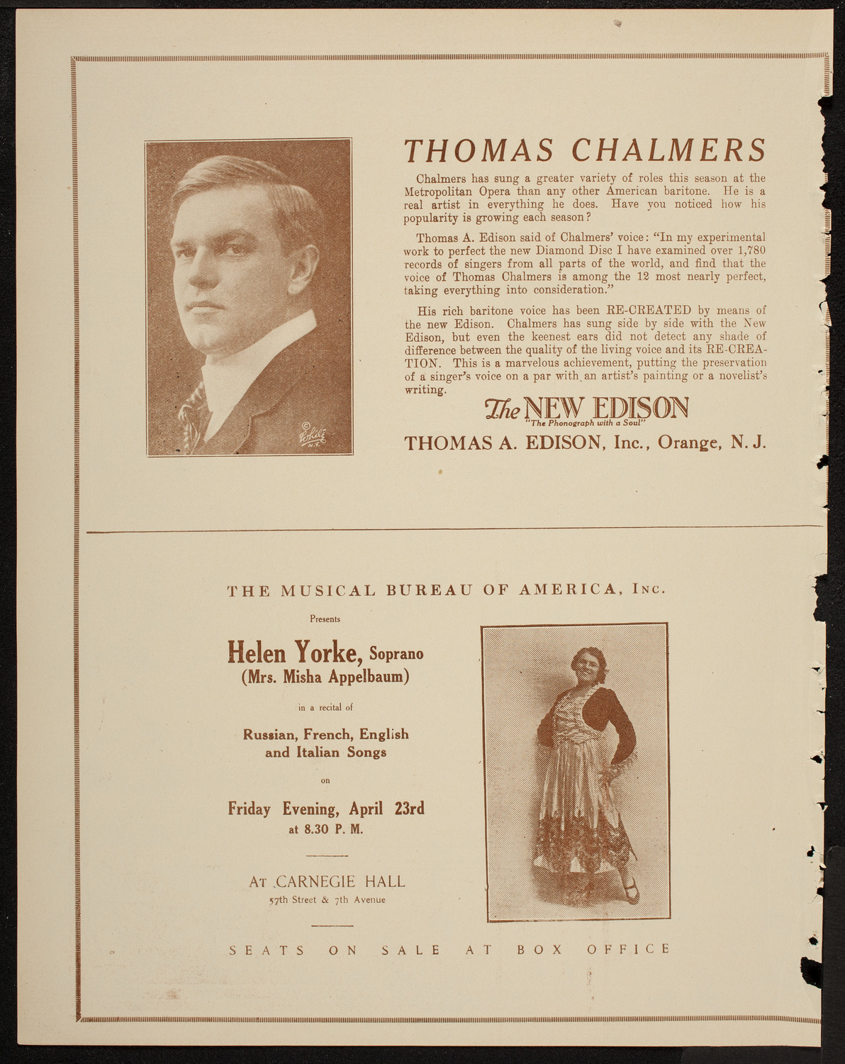 Dirk Foch Symphony Concert, April 21, 1920, program page 2