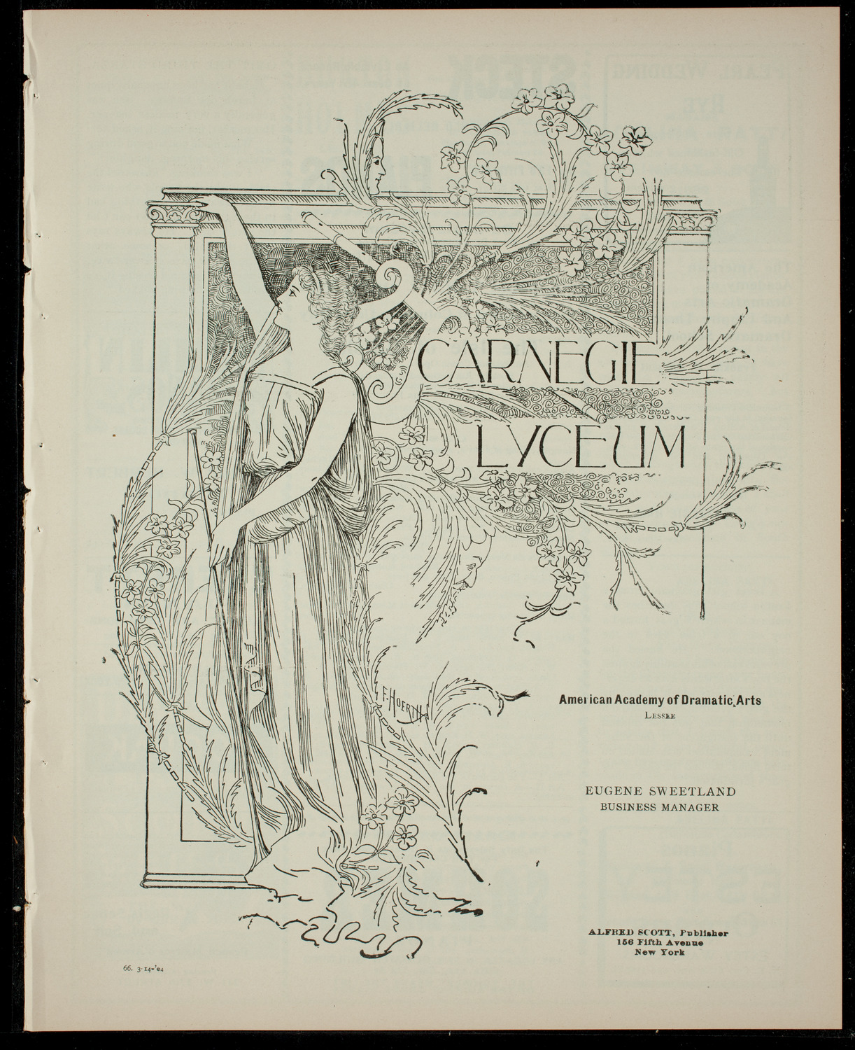 Columbia Varsity Show 1904, March 14, 1904, program page 1