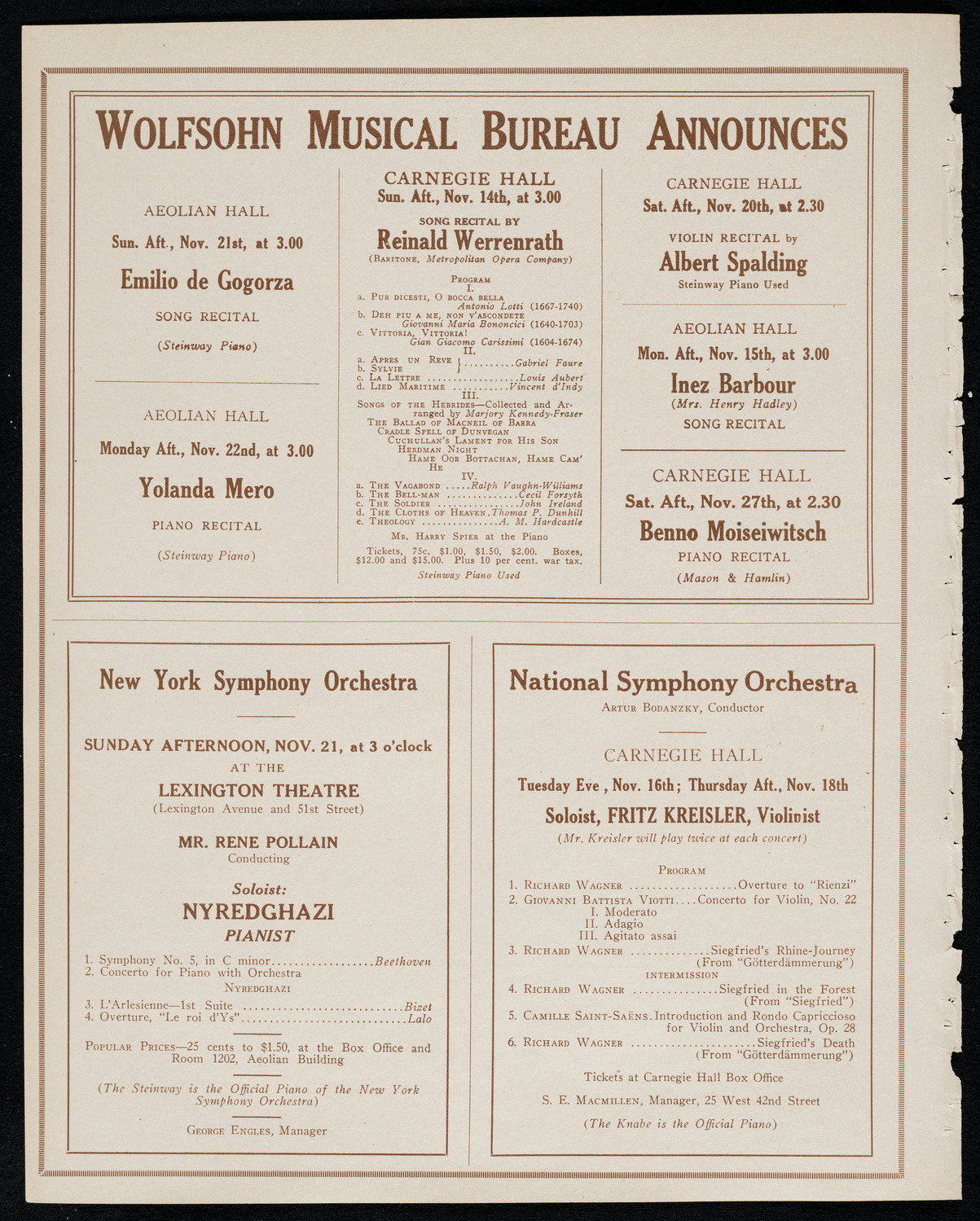 Symphony Concert for Young People, November 13, 1920, program page 8
