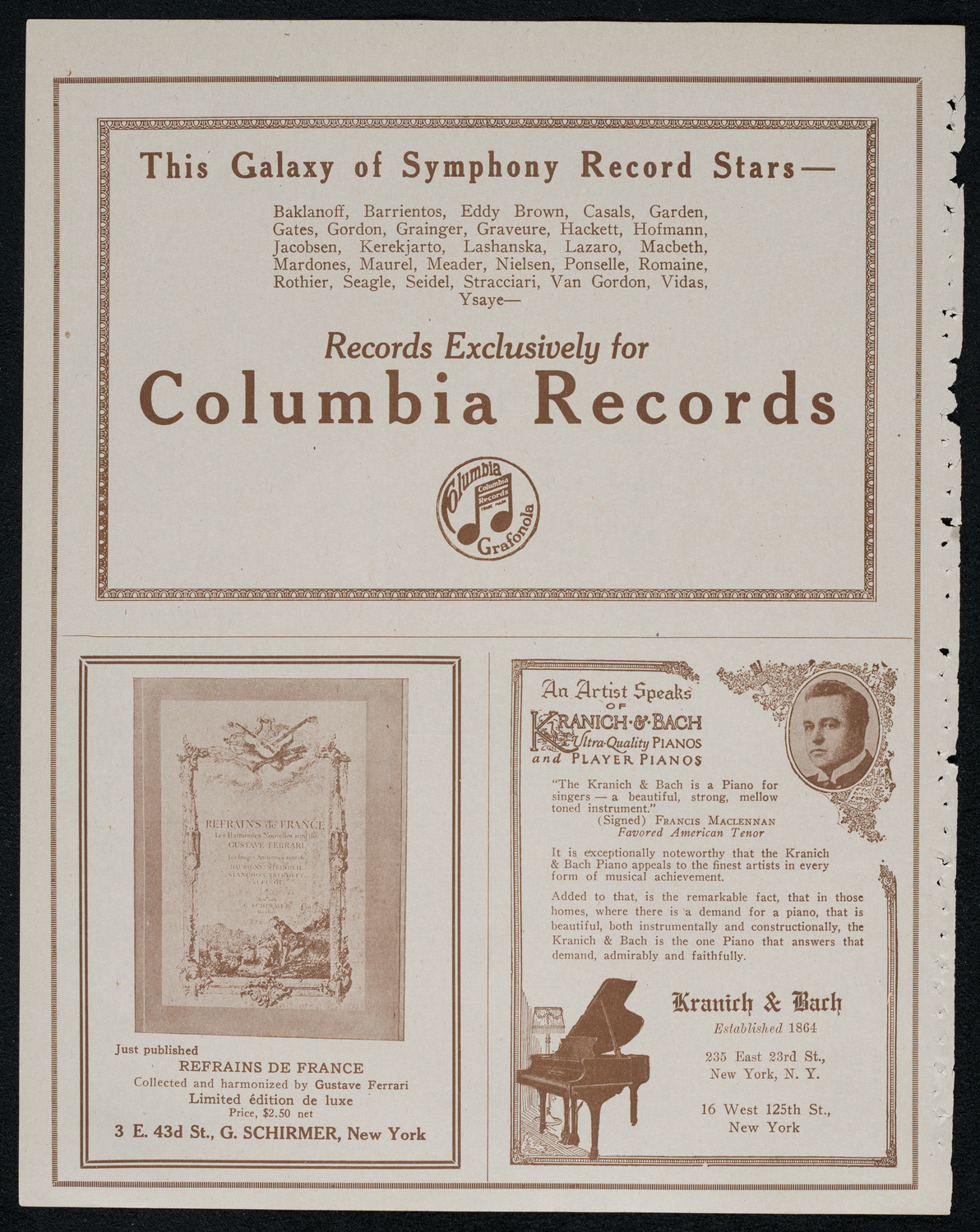 National Symphony Orchestra, January 2, 1921, program page 6