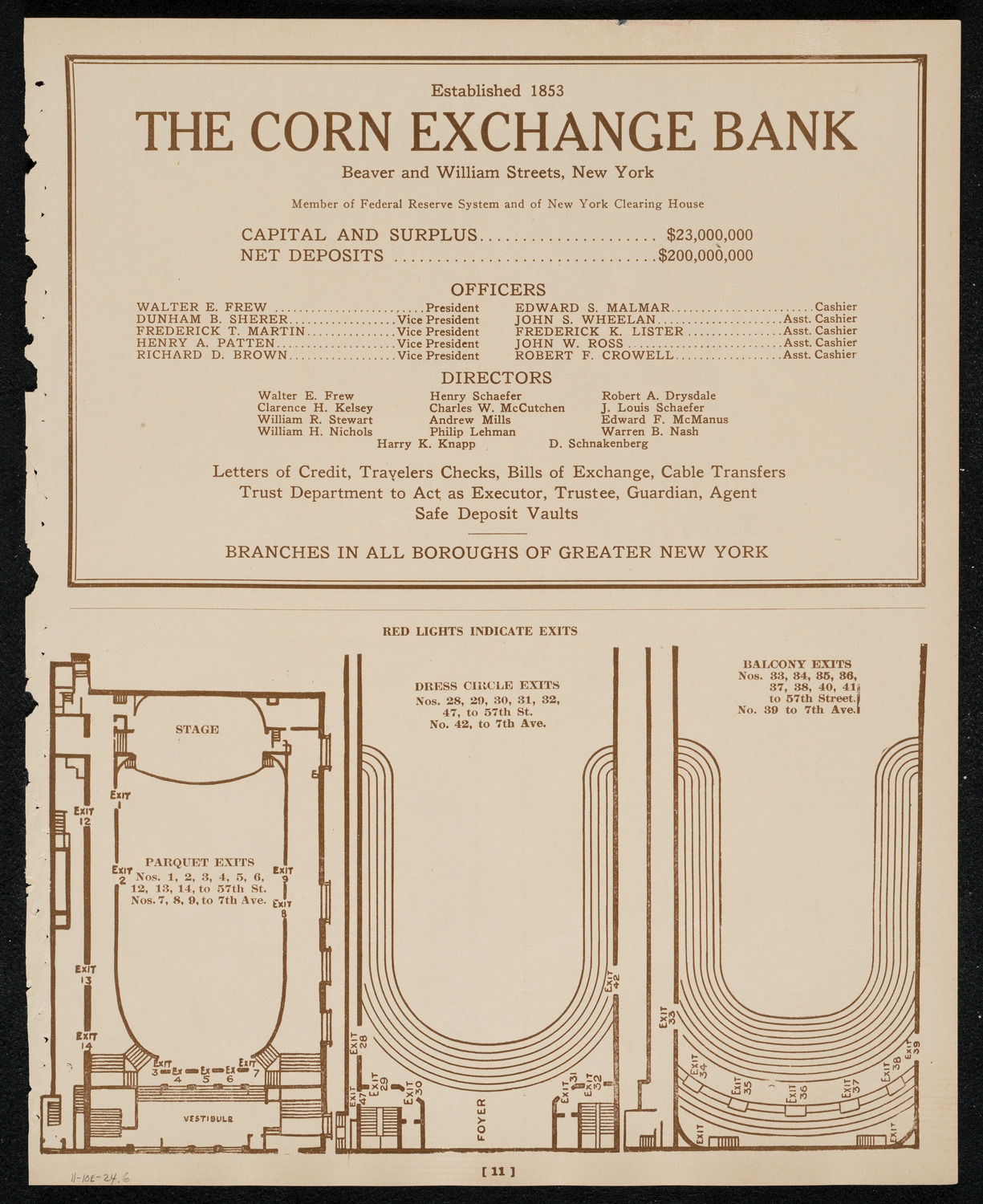 English Grand Opera Company: Rheingold, November 10, 1924, program page 11