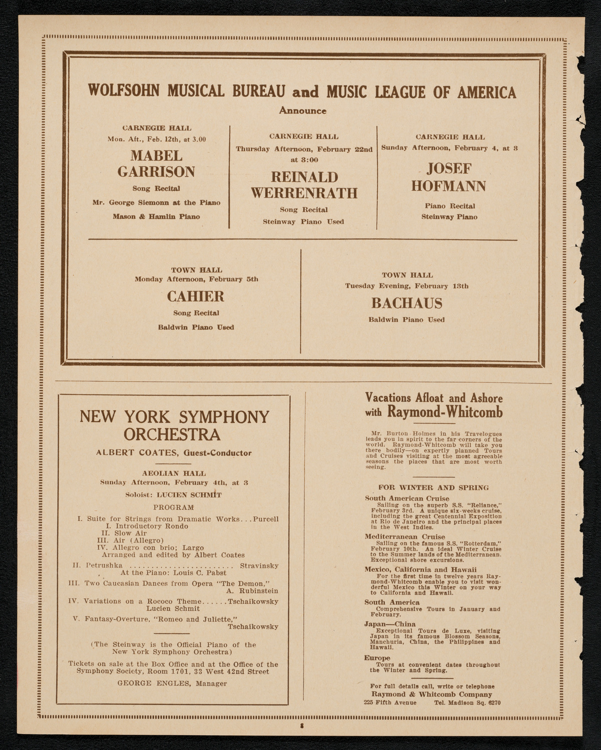 Burton Holmes Travelogue: Modernizing Chosen and Manchuria, January 29, 1923, program page 8