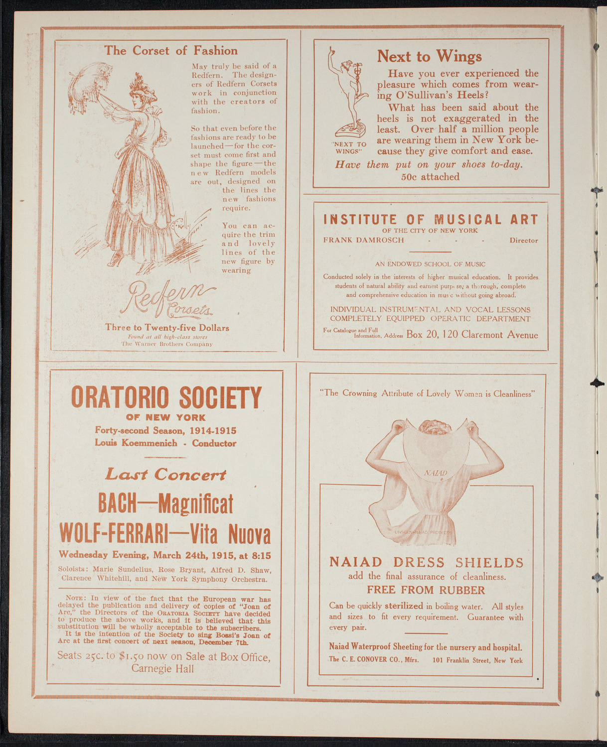 Boston Symphony Orchestra, March 18, 1915, program page 2