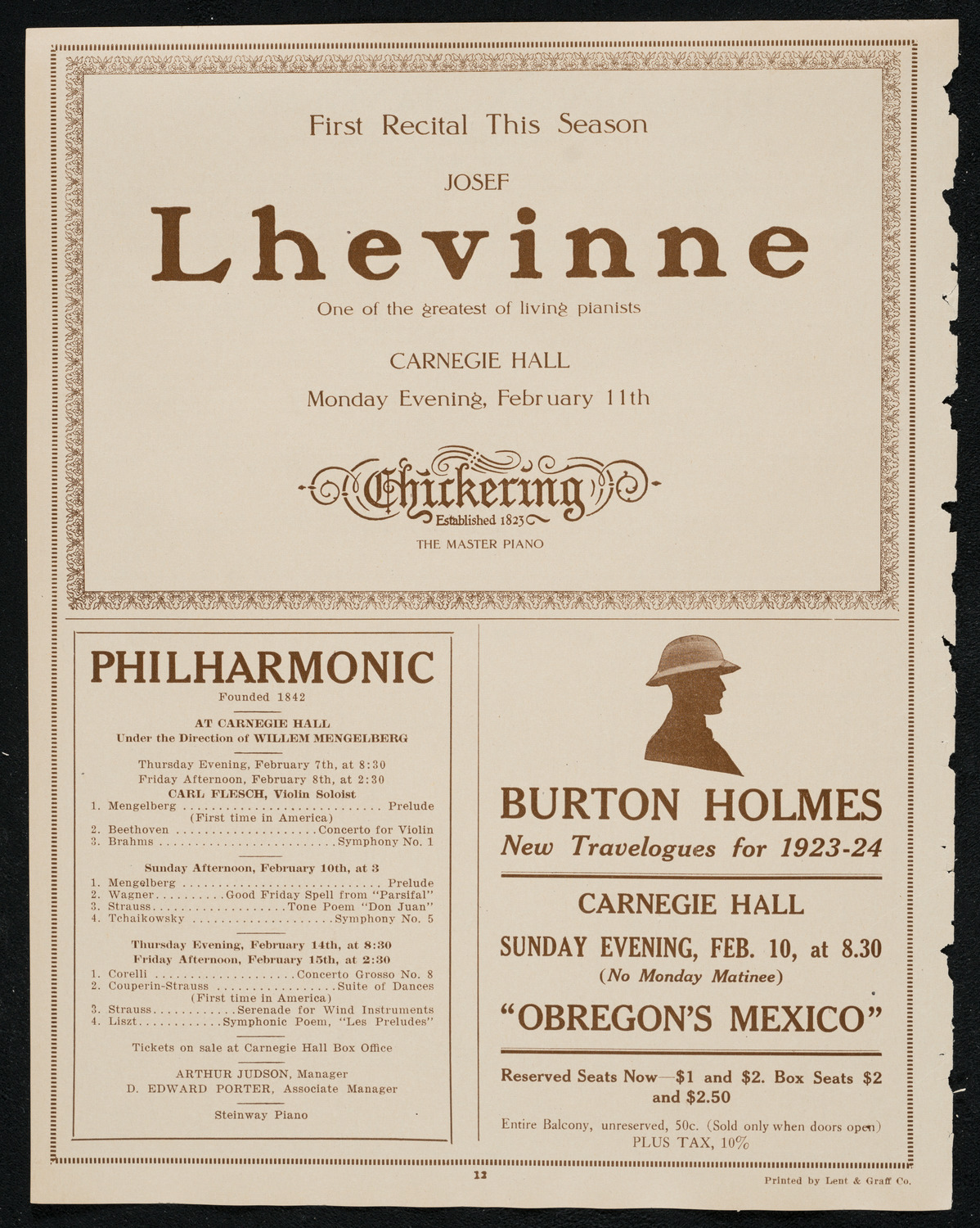 New York Philharmonic Students' Concert, February 6, 1924, program page 12