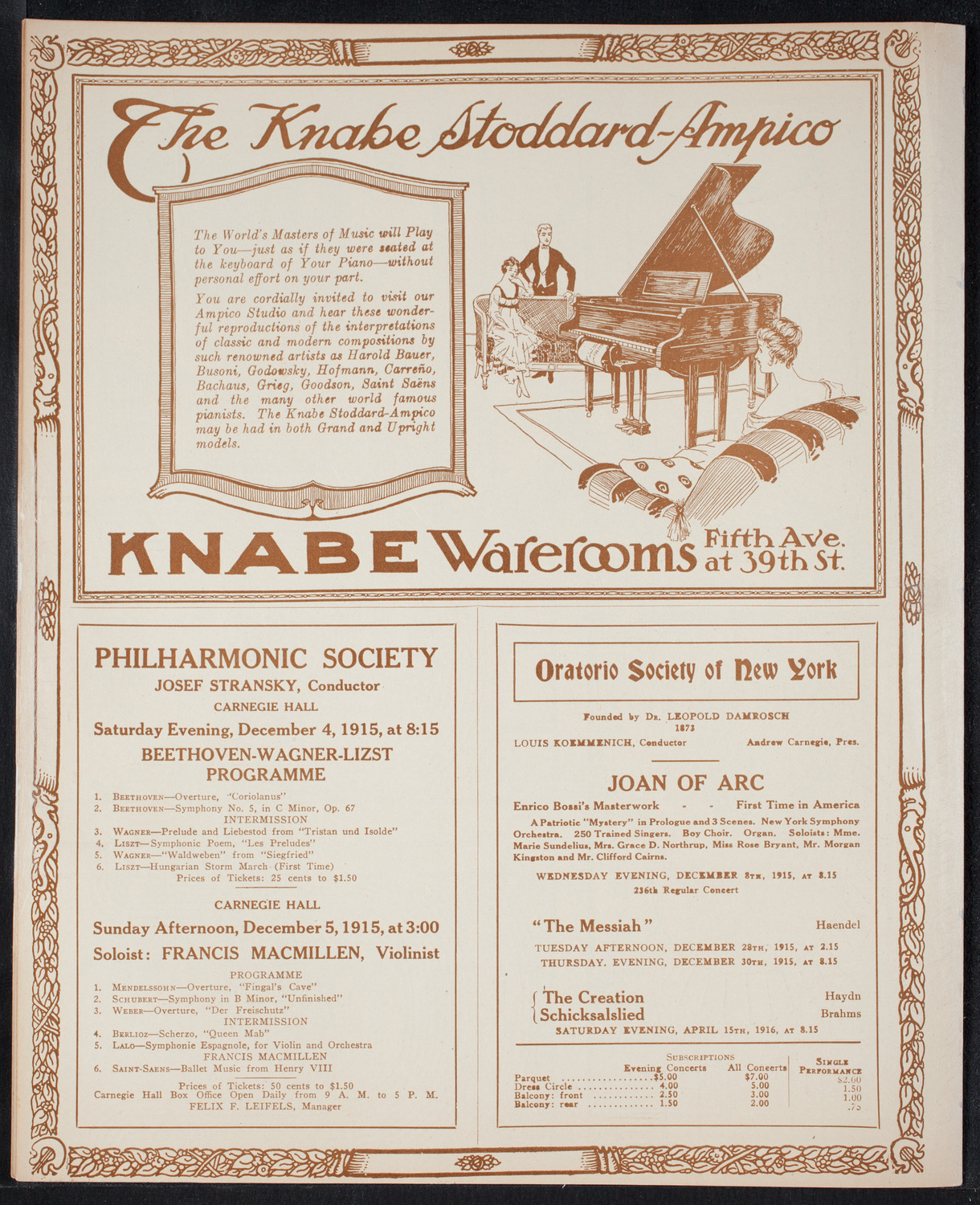 Boston Symphony Orchestra, December 2, 1915, program page 12