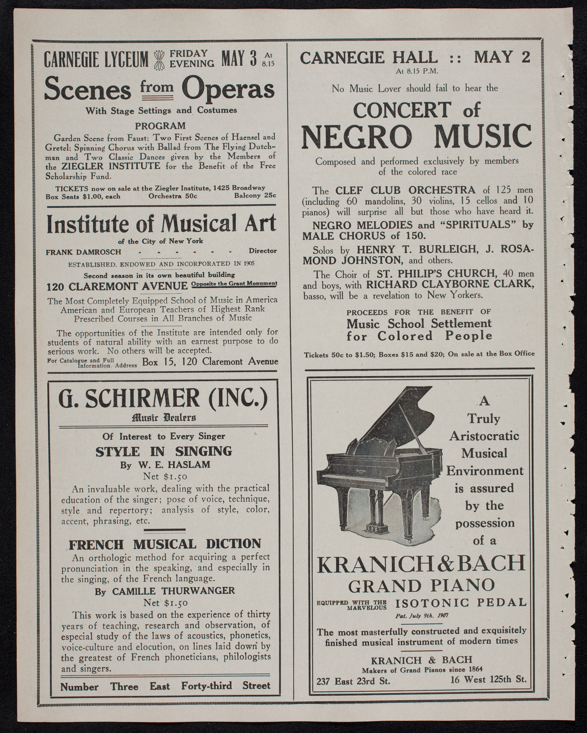 London Symphony Orchestra, April 29, 1912, program page 6