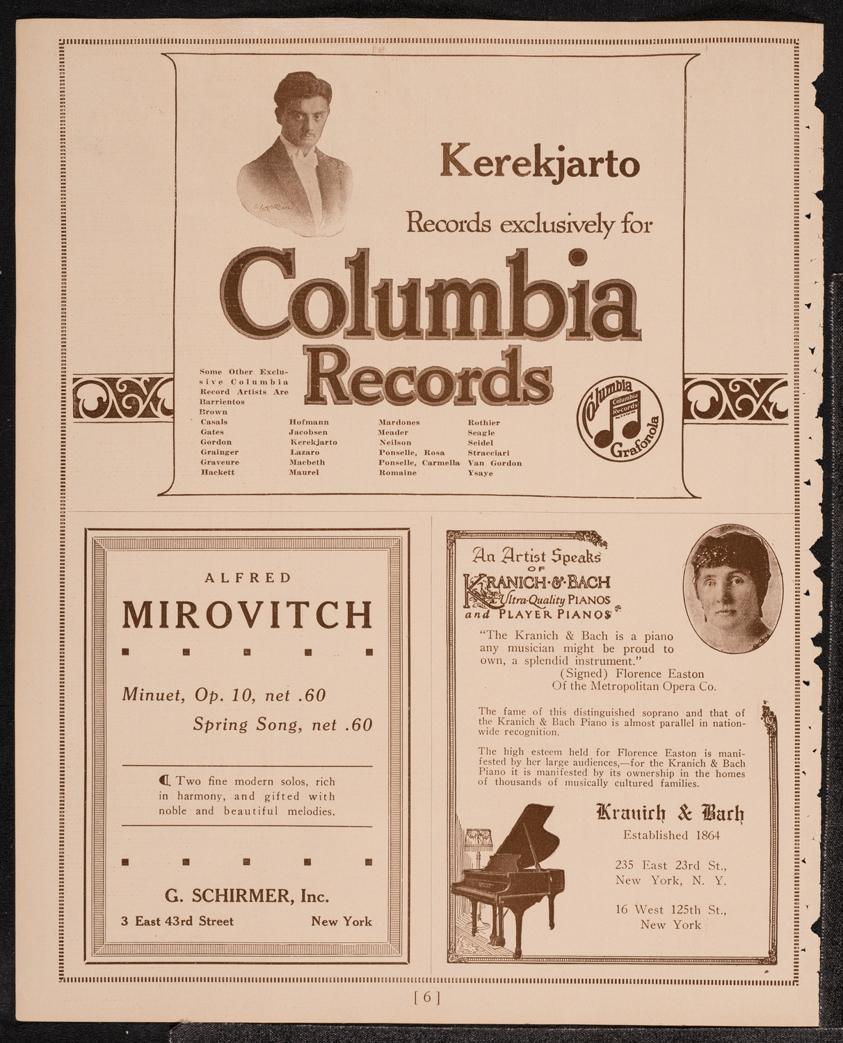Philadelphia Orchestra, October 18, 1921, program page 6