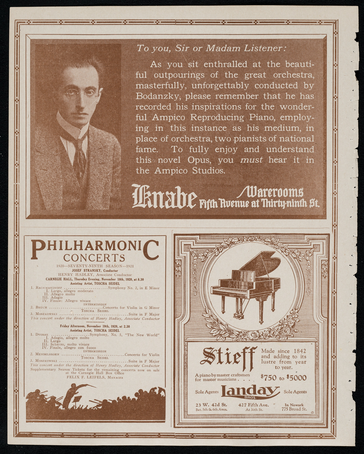 New York Symphony Orchestra, November 12, 1920, program page 12
