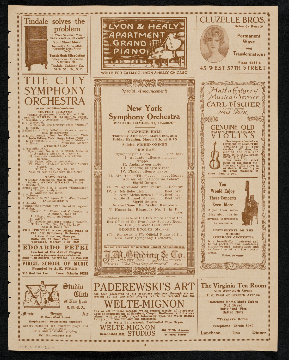 Ethel Leginska, Piano, February 20, 1923, program page 9