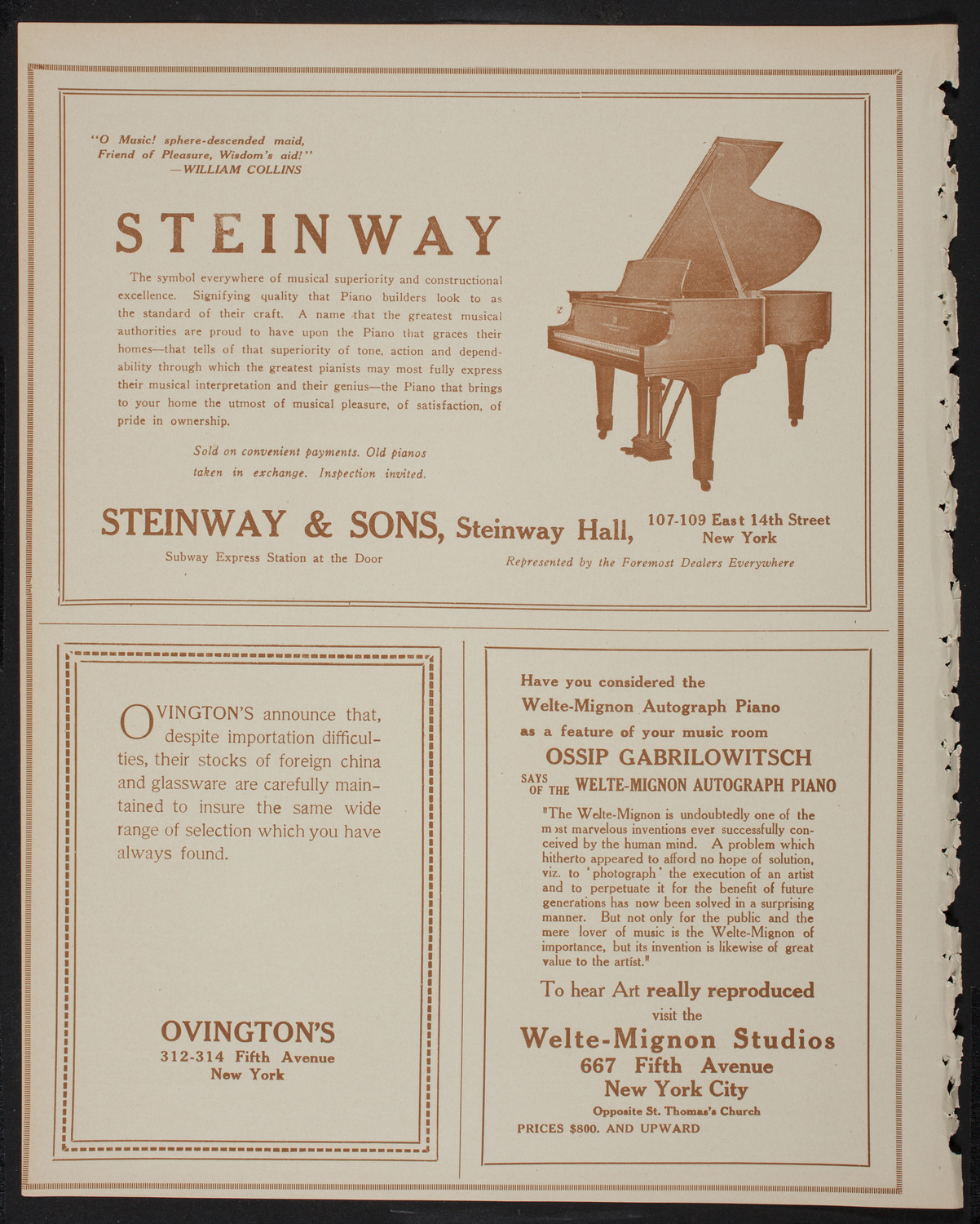 New York Philharmonic, January 11, 1918, program page 4