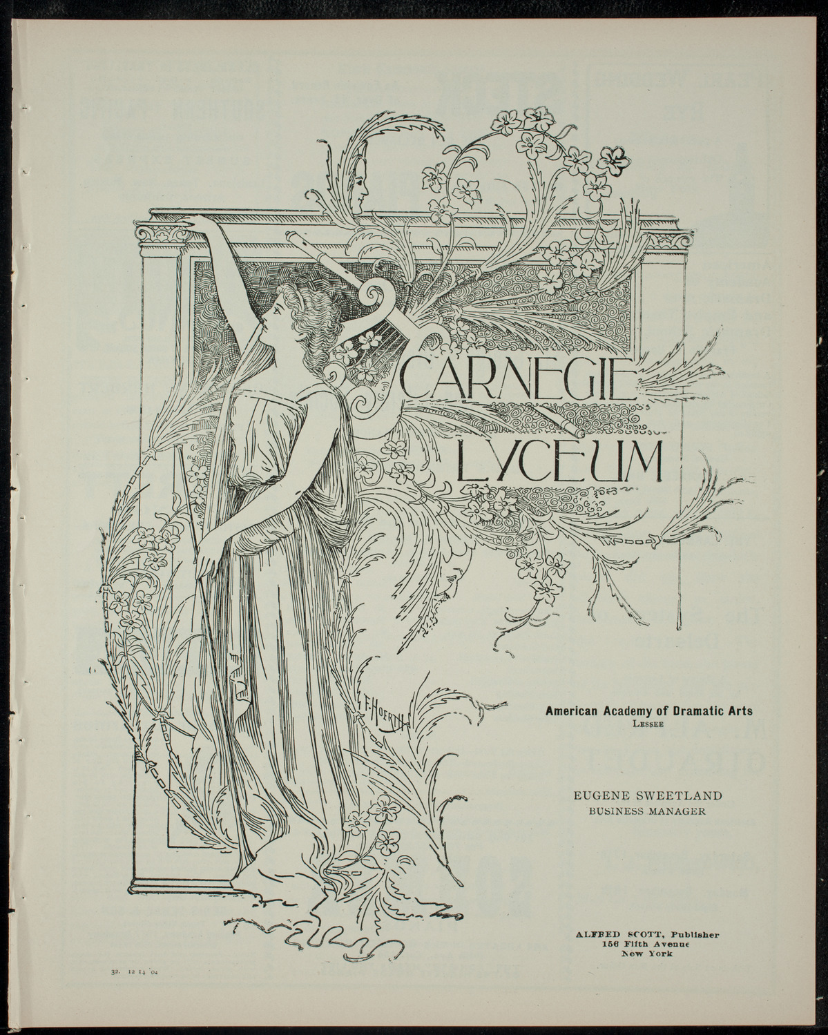 St. George's Dramatic and Literary Society, December 14, 1904, program page 1