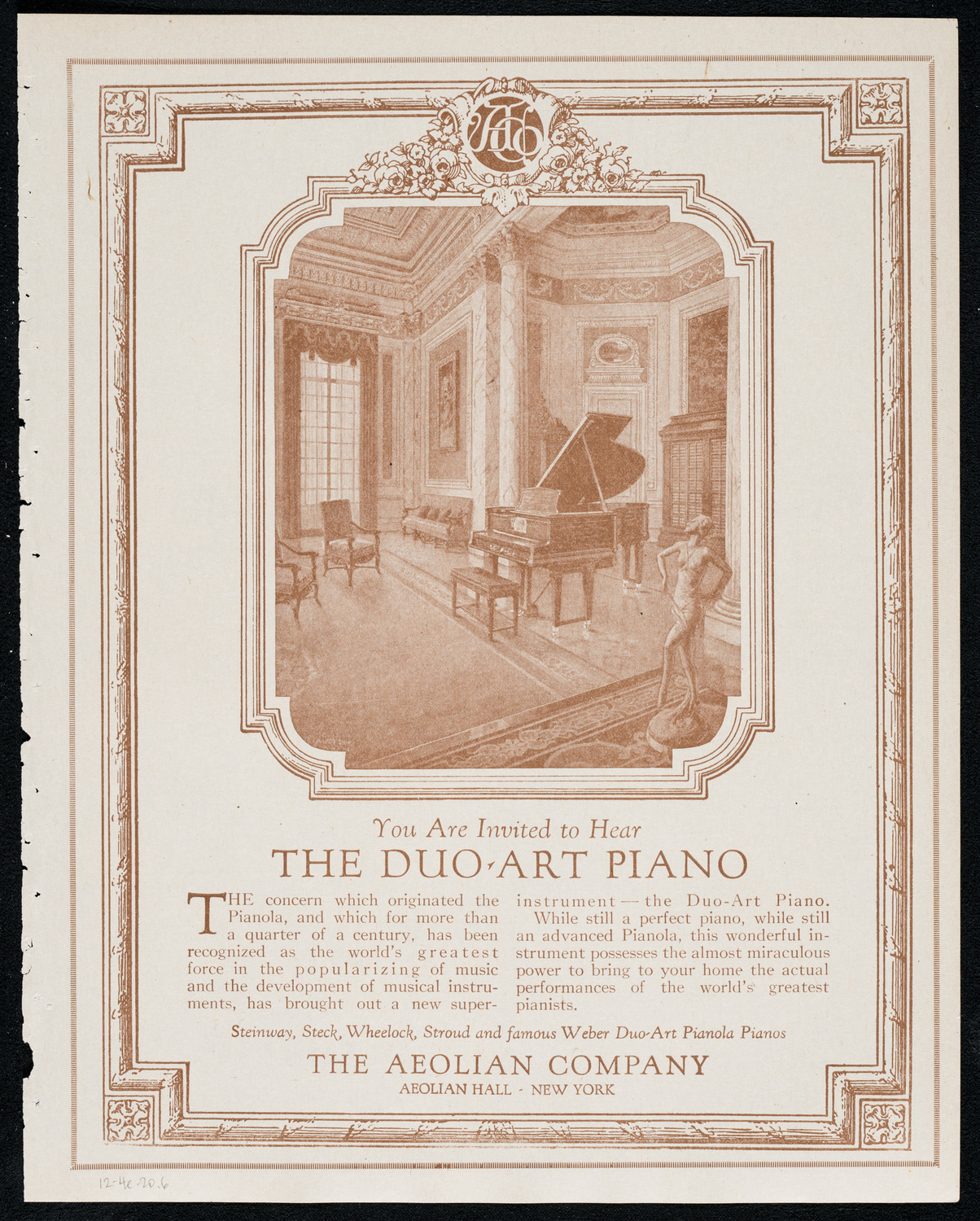 New York Philharmonic, December 4, 1920, program page 11
