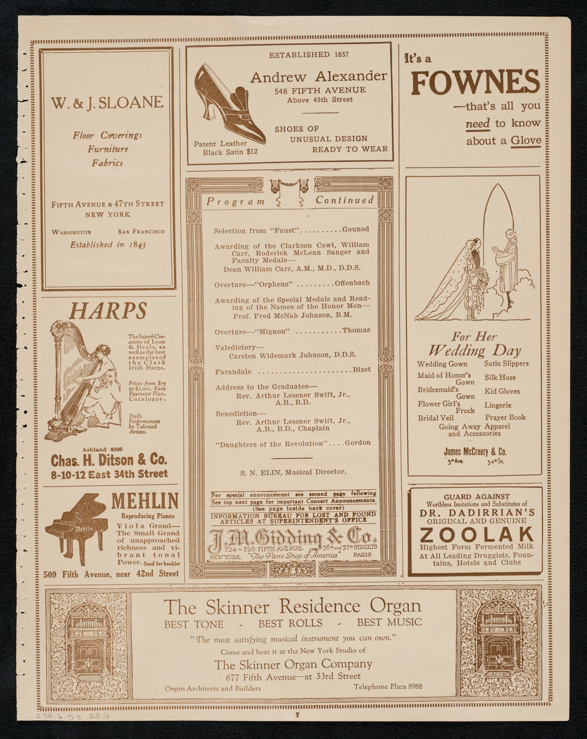 Graduation: College of Dental and Oral Surgery of New York, June 5, 1923, program page 7