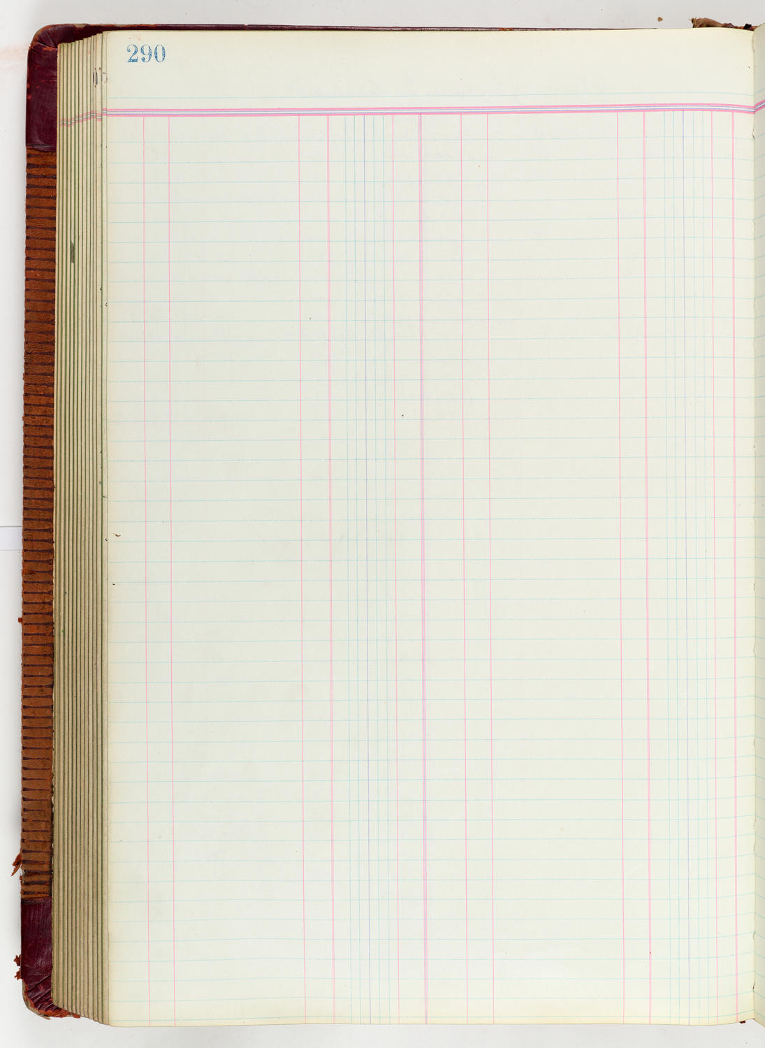 Music Hall Accounting Ledger Journal, volume 6, page 290