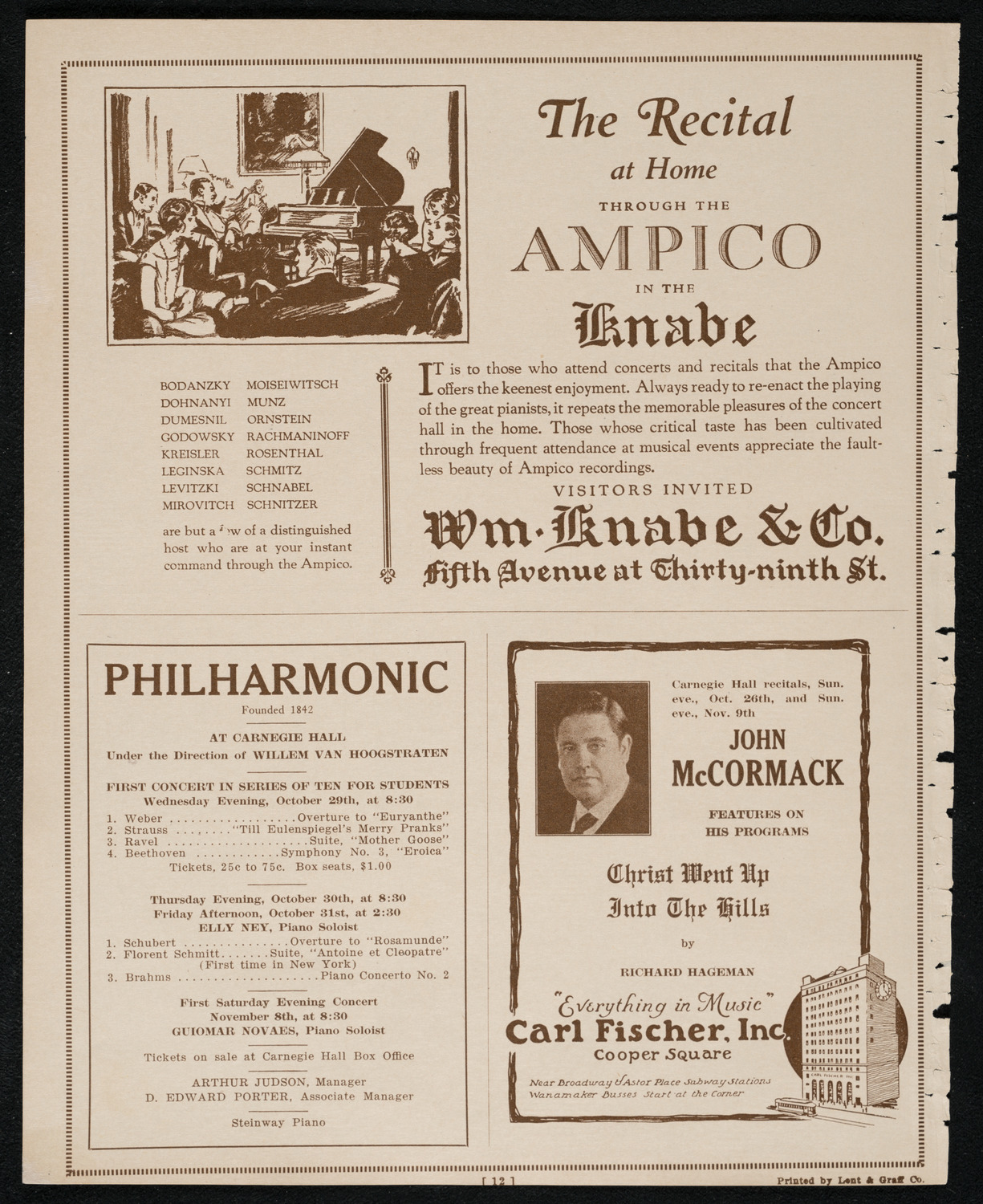 State Symphony Orchestra of New York, October 22, 1924, program page 12